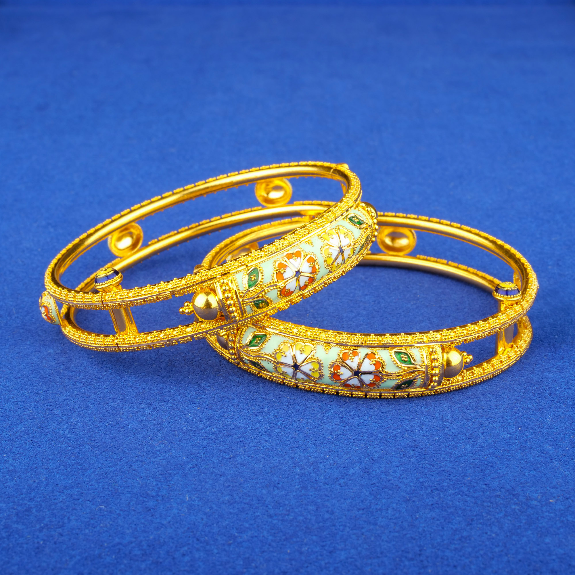 22K Minakari Gold Bangles