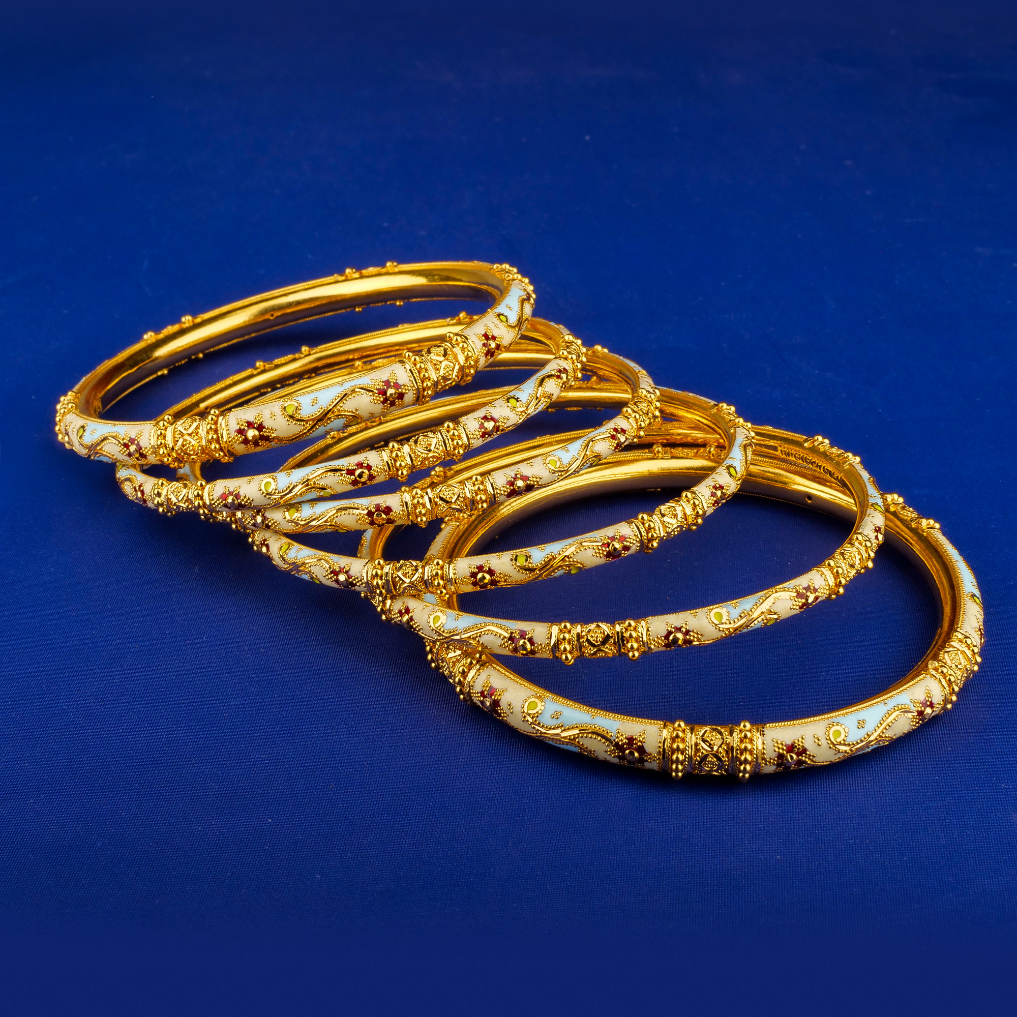 22K Minakari Gold Bangles