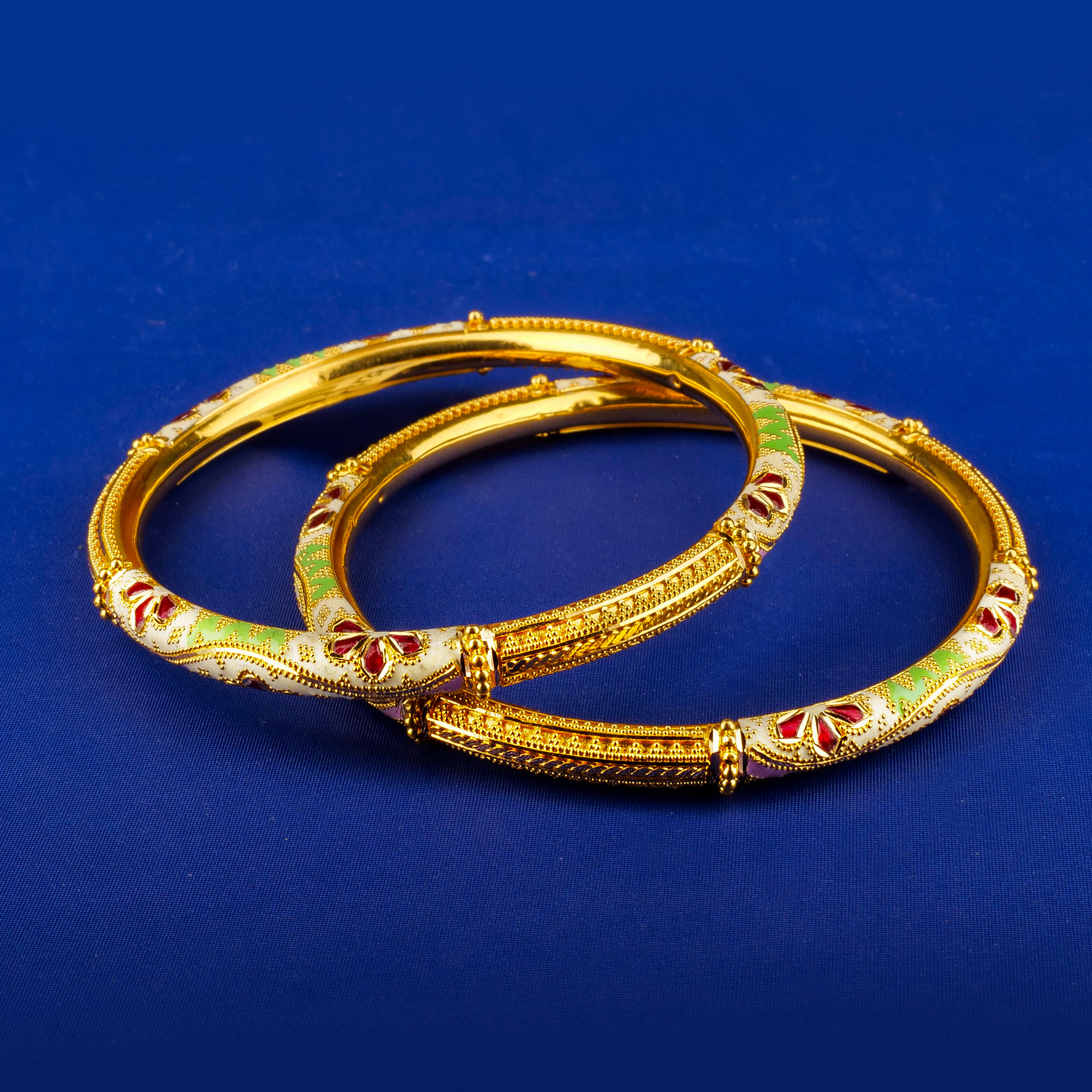 22K Minakari Gold Bangles