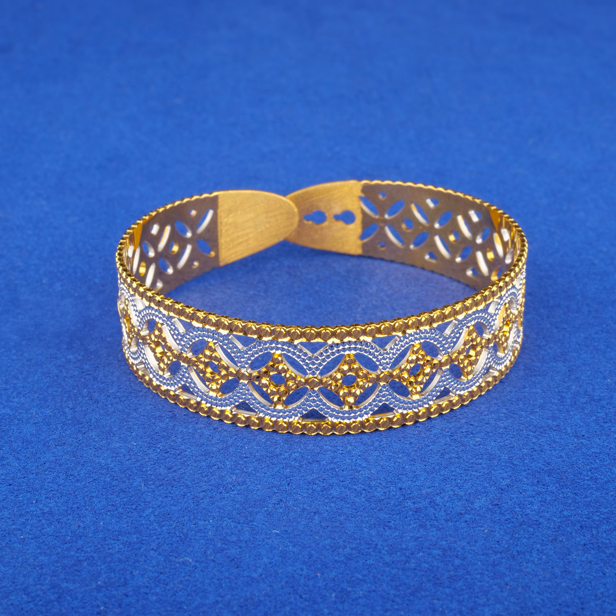22K Two-Tone Gold Bangle/Bracelet