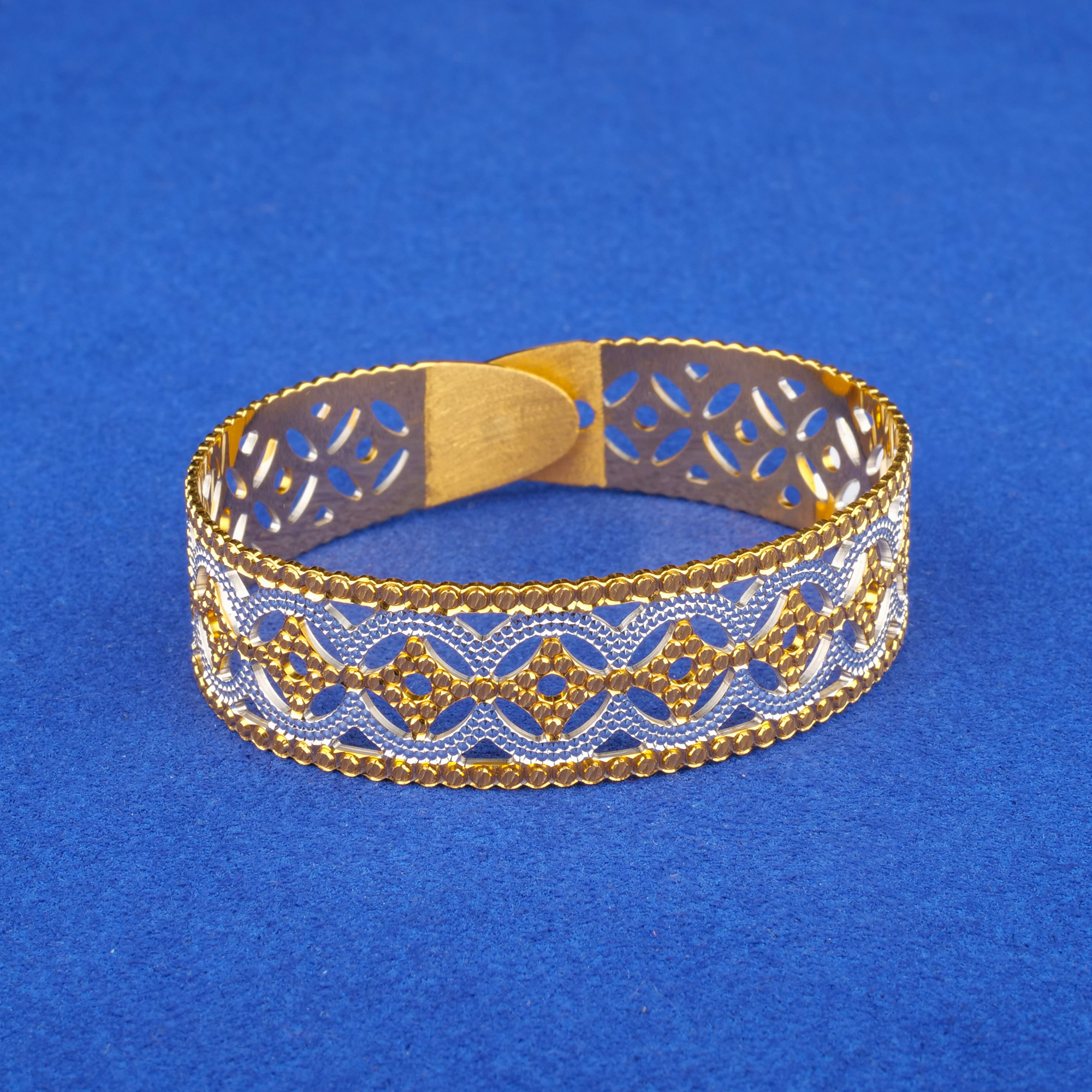 22K Two-Tone Gold Bangle/Bracelet