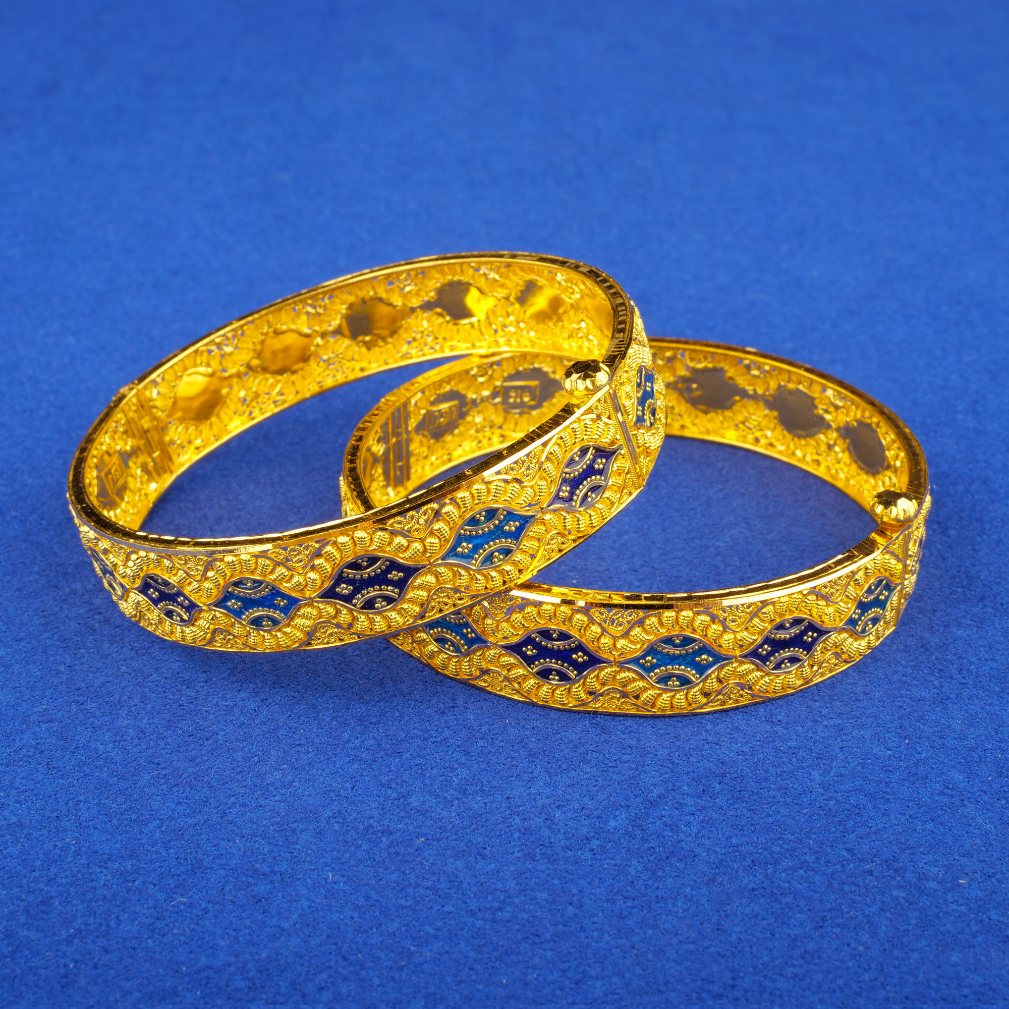 22K Minakari Gold Bangles