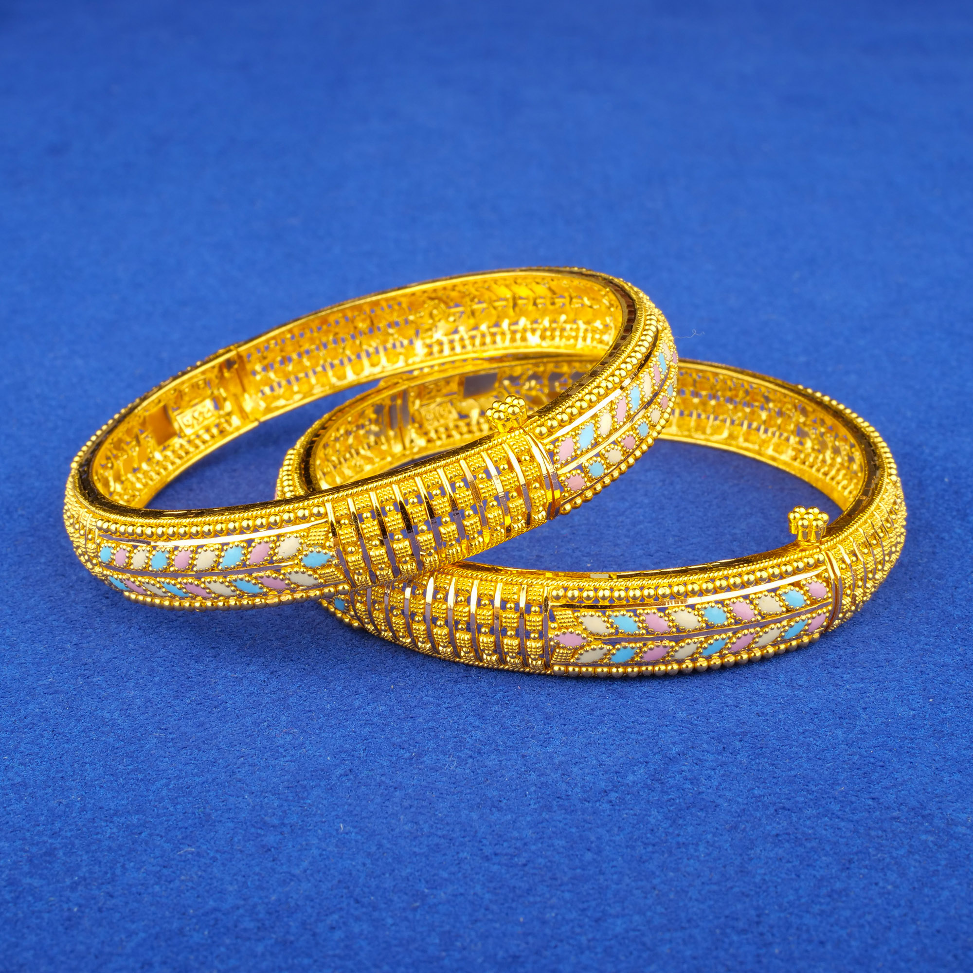 22K Minakari Gold Bangles