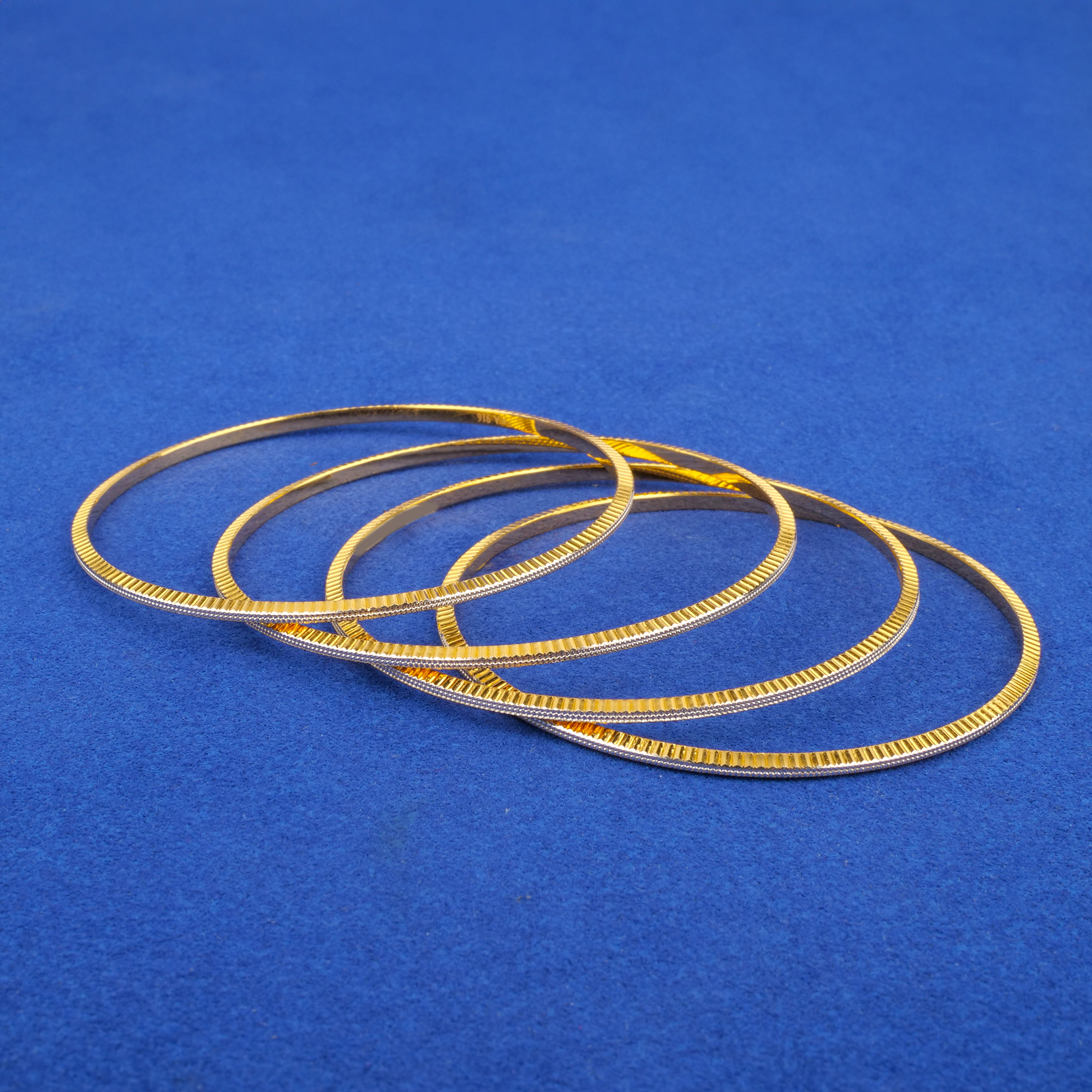 22K Gold Two-Tone Bangles