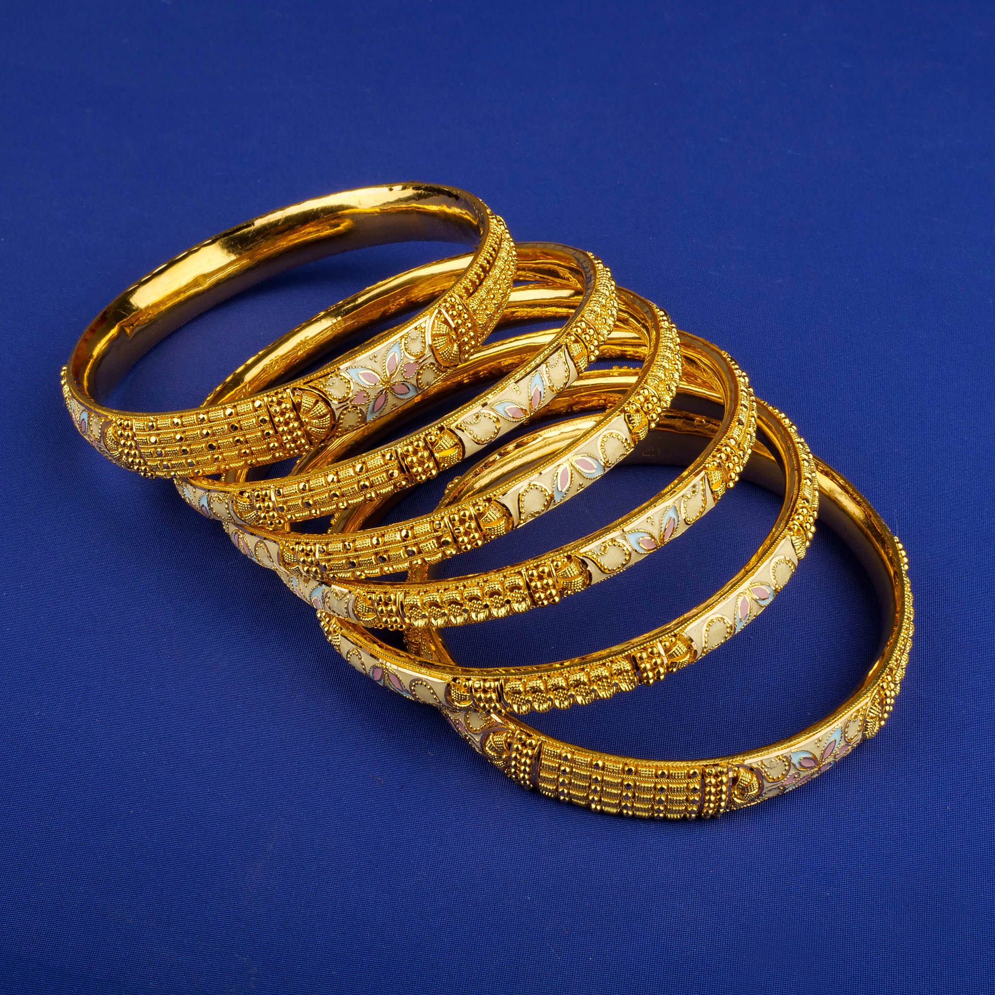 22K Minakari Gold Bangles