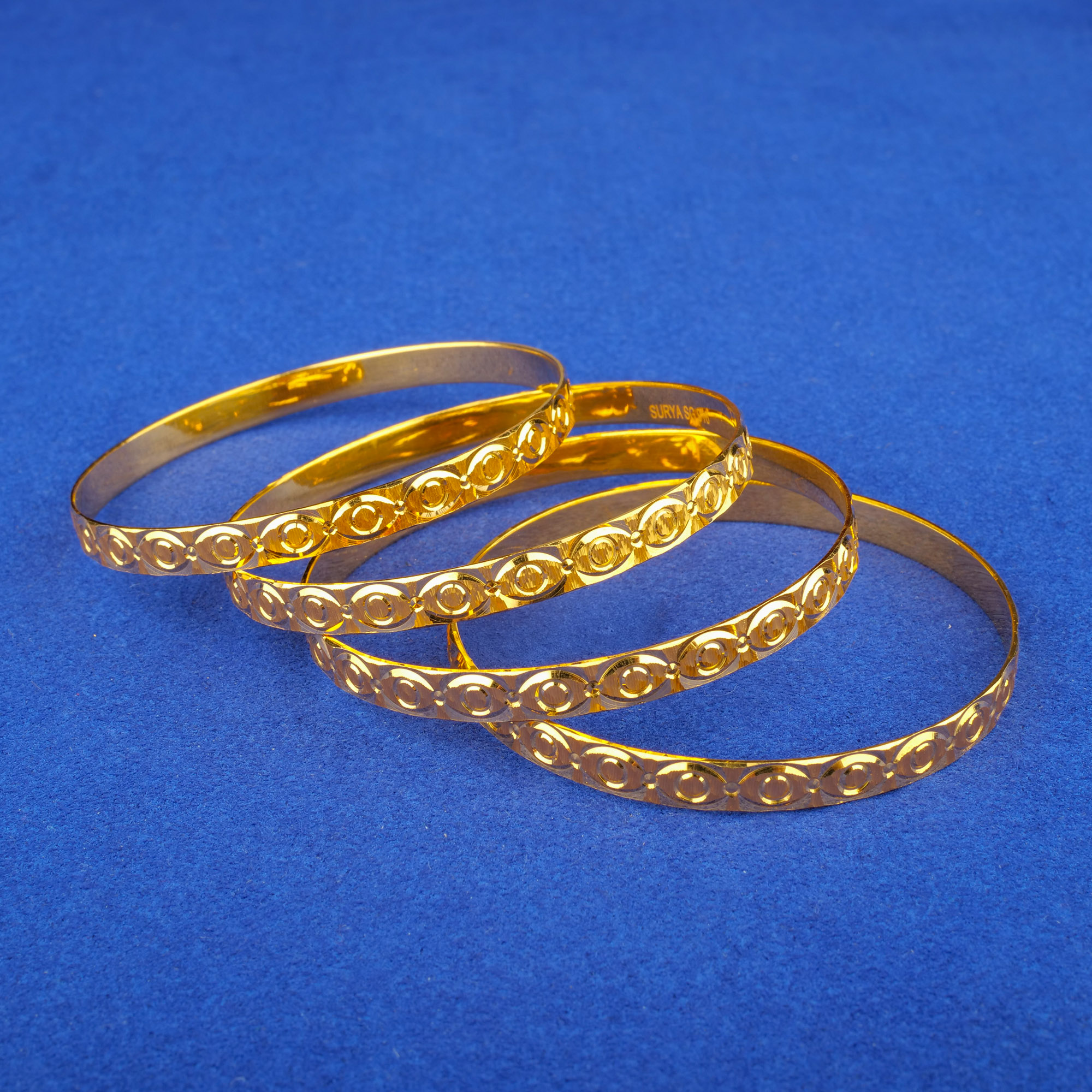 22K 'Fancy' Gold Bangles