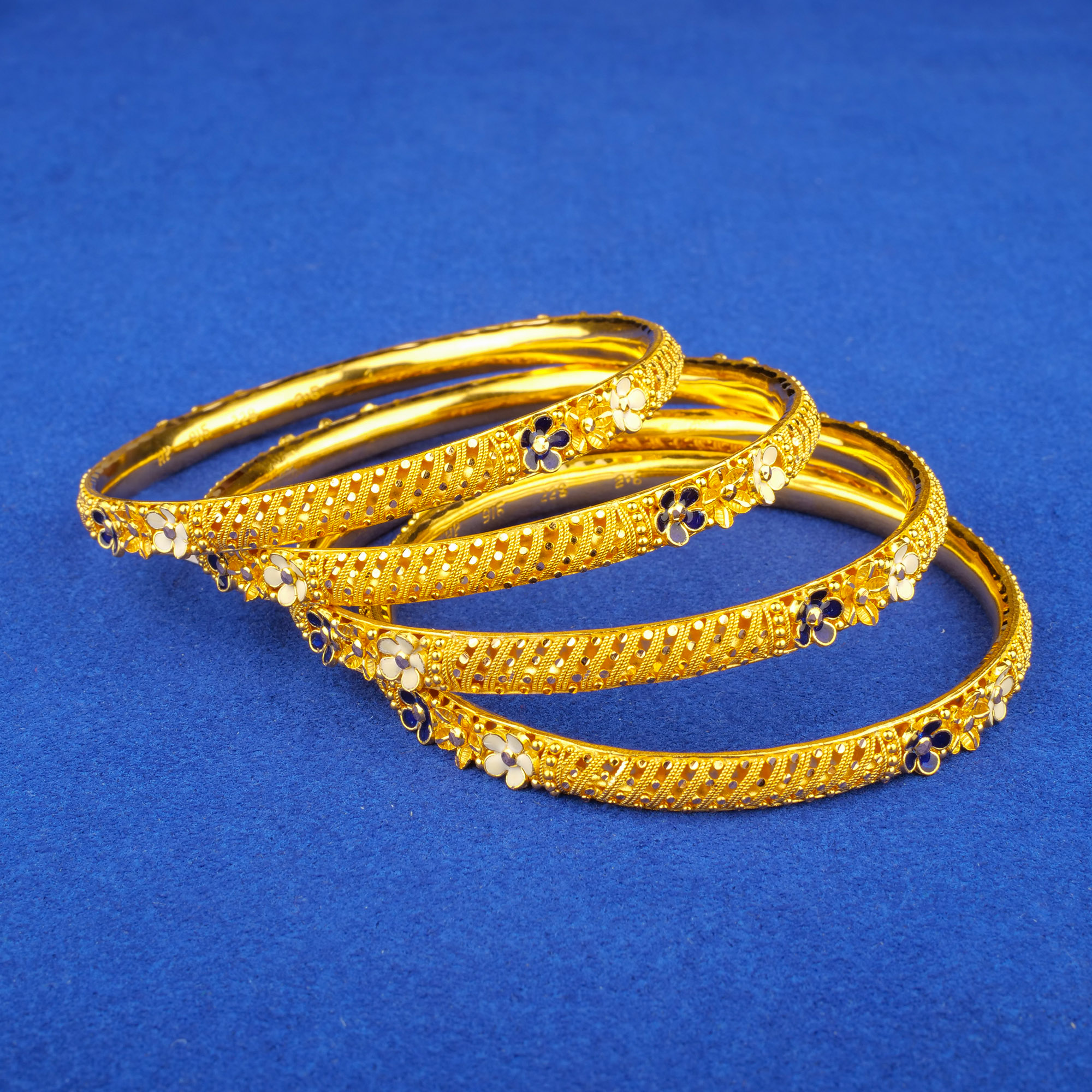 22K Minakari Gold Bangles