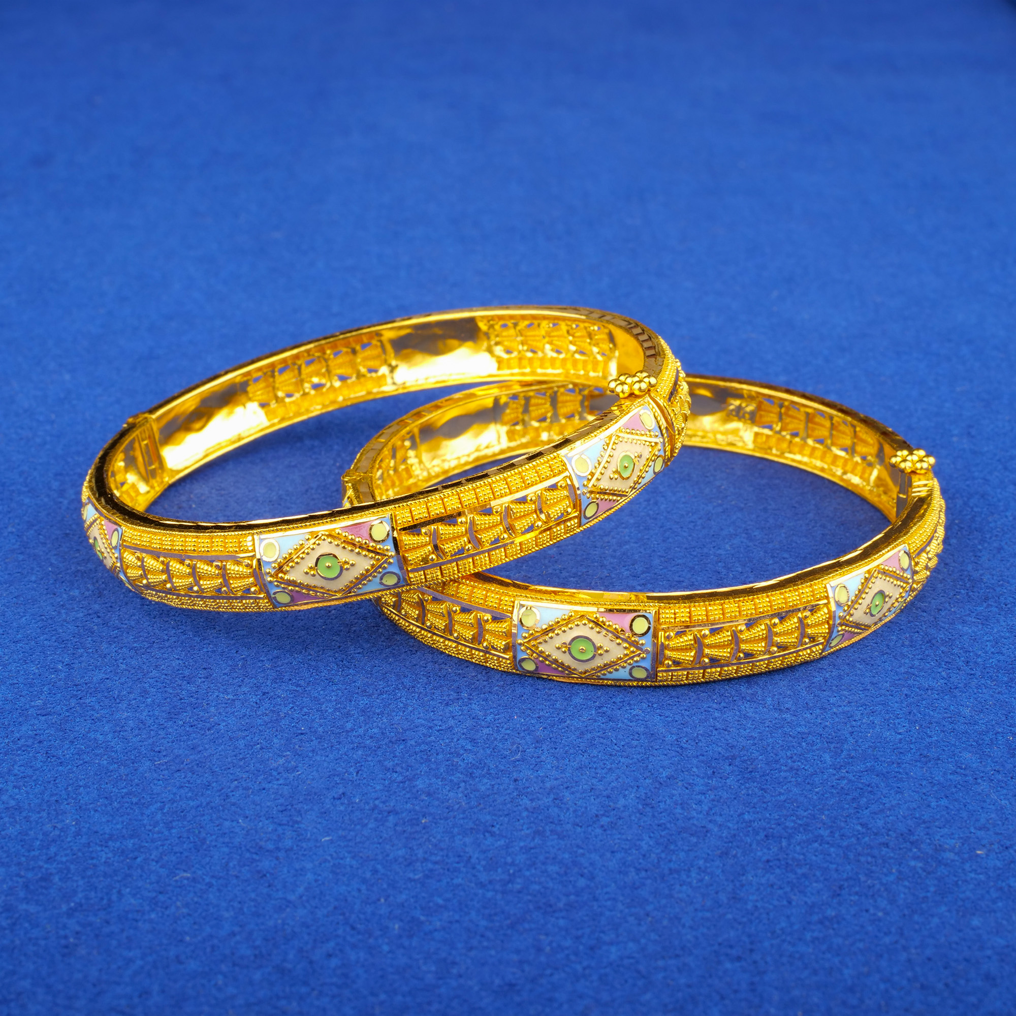 22K Minakari Gold Bangles