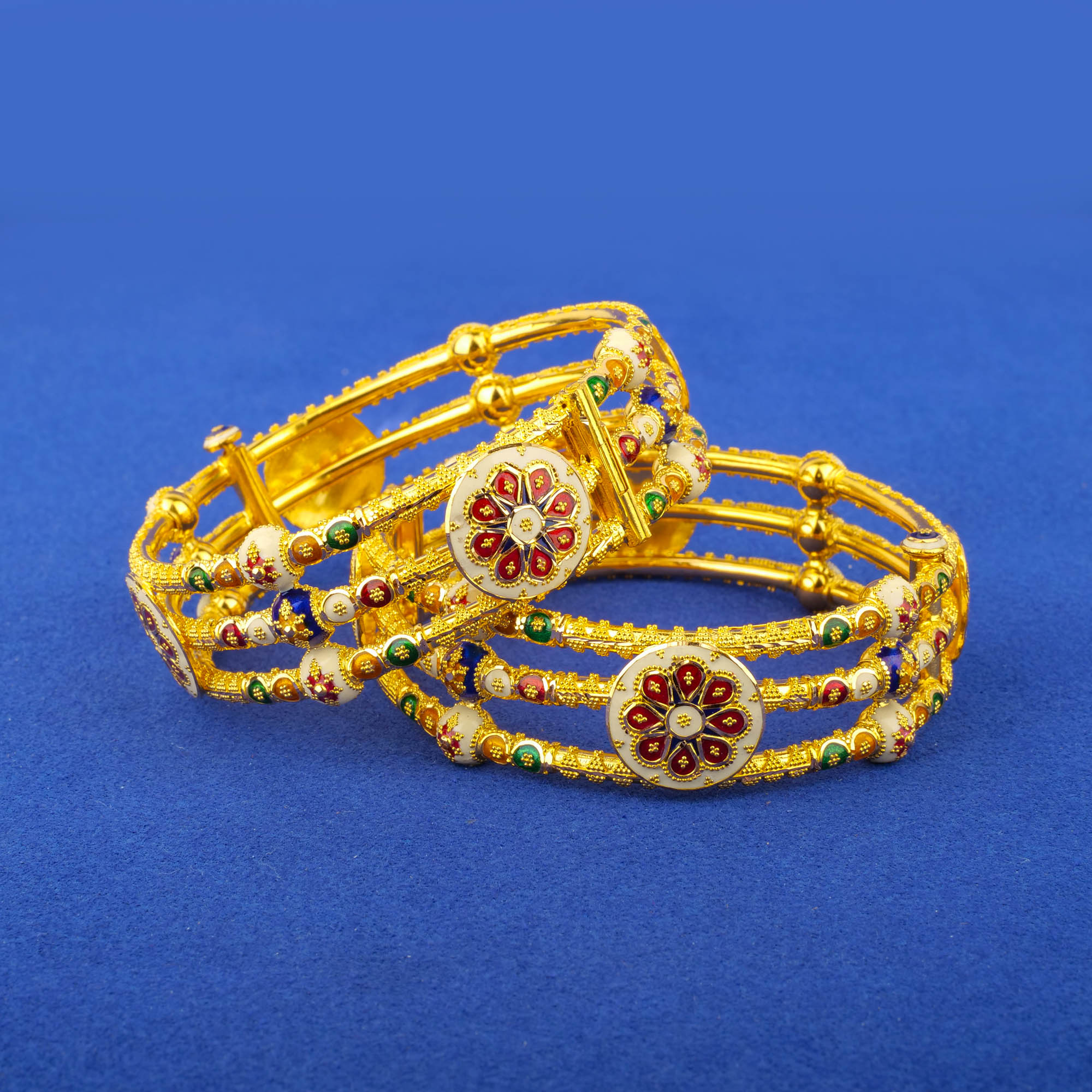 22K Minakari Gold Bangles