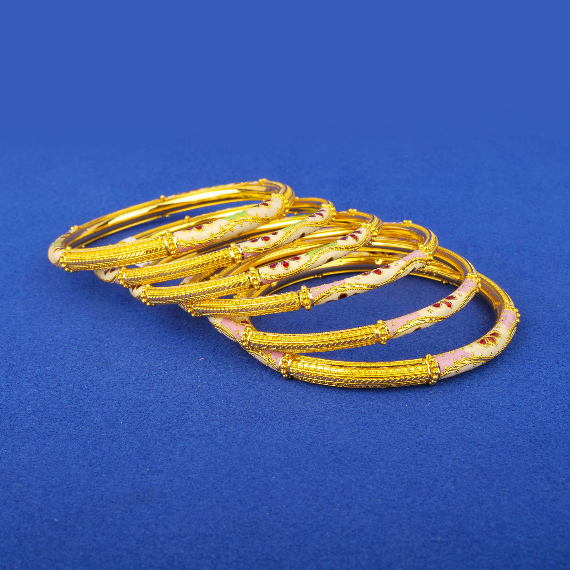 22K Minakari Gold Bangles