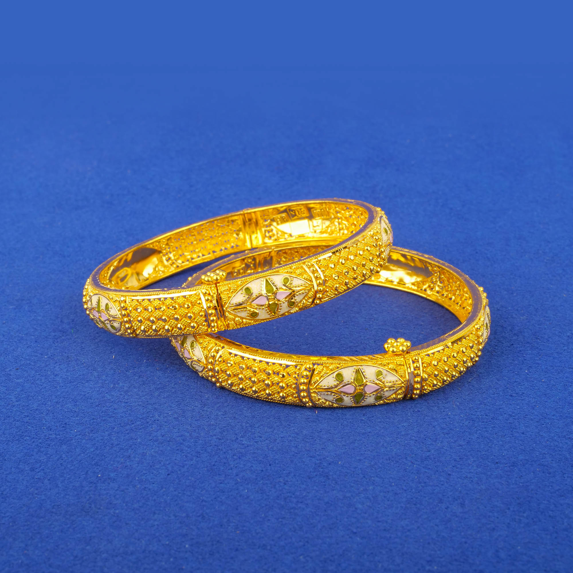 22K Minakari Gold Bangles/Kadas
