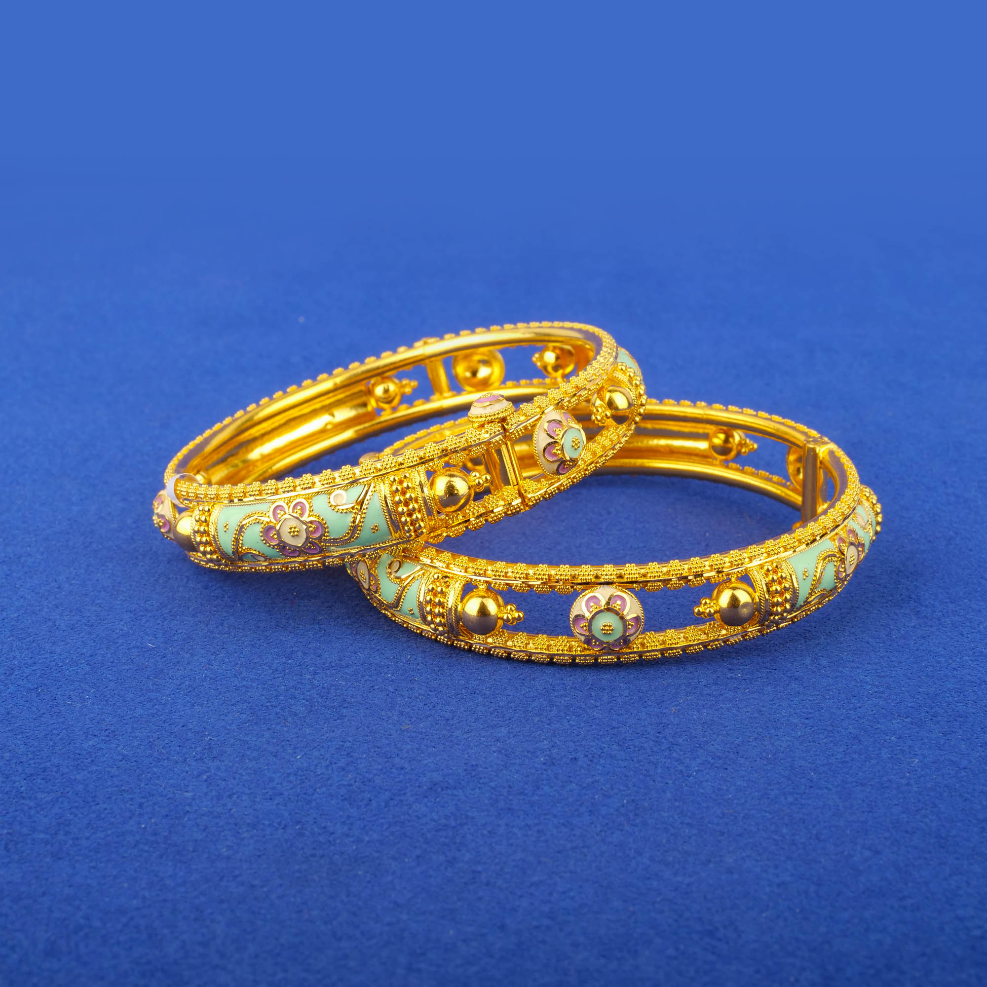 22K Minakari Gold Bangles/Kadas