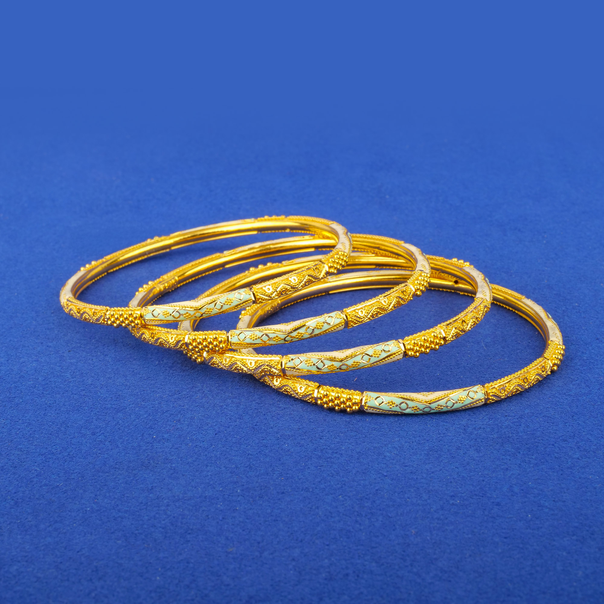22K 'Minakari' Gold Bangles