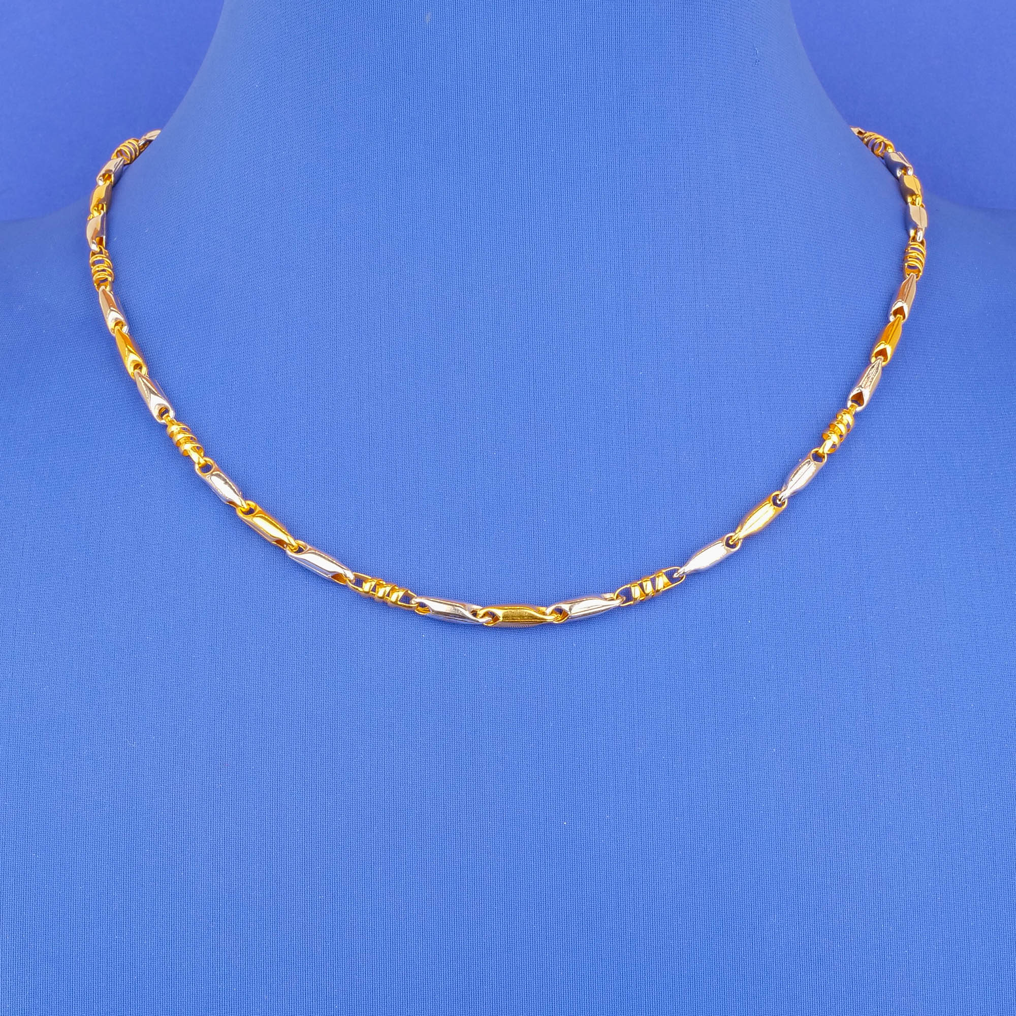 22K Gold Two-Tone Chain