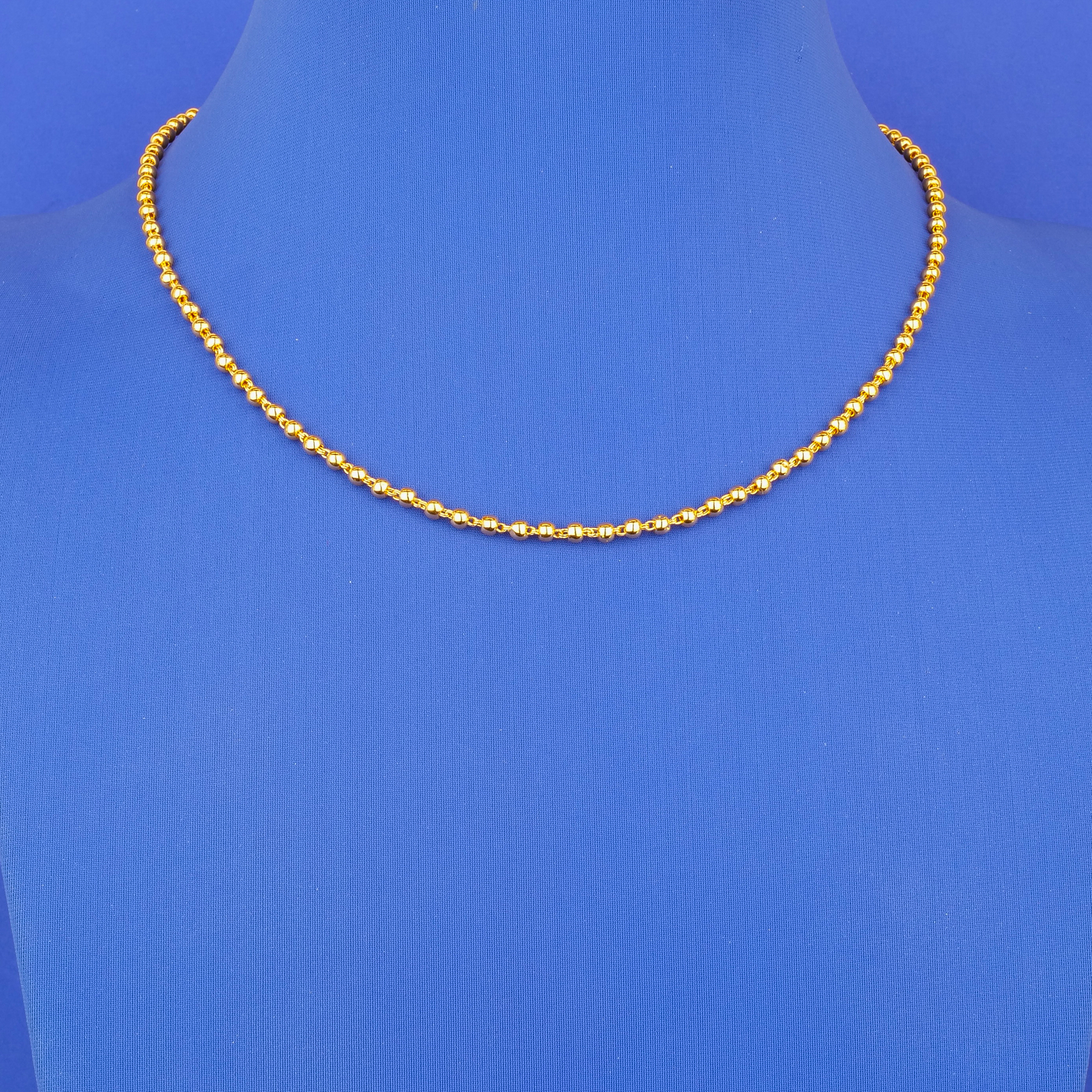 22K Gold Beaded Chain