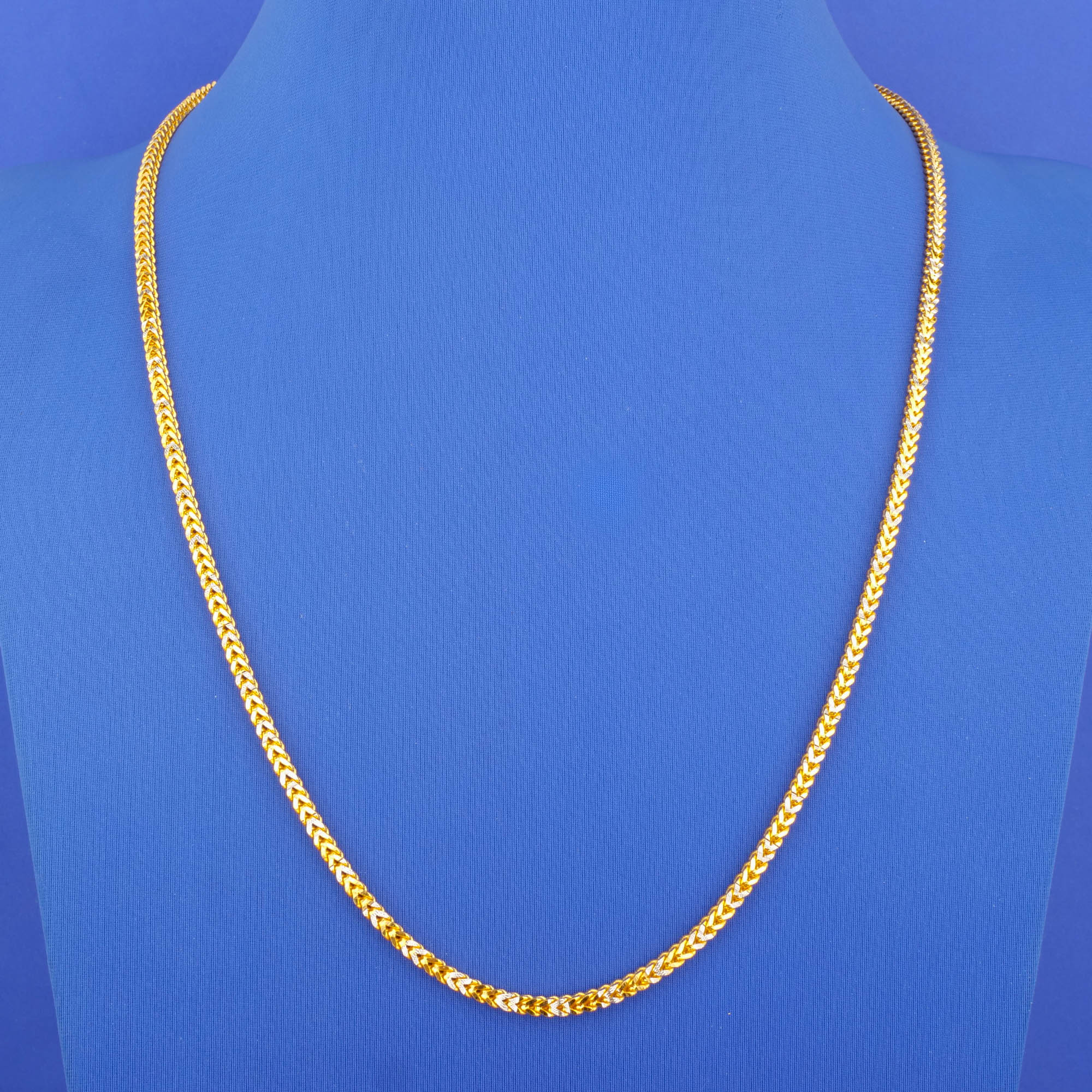 22K Two-Tone Gold Chain