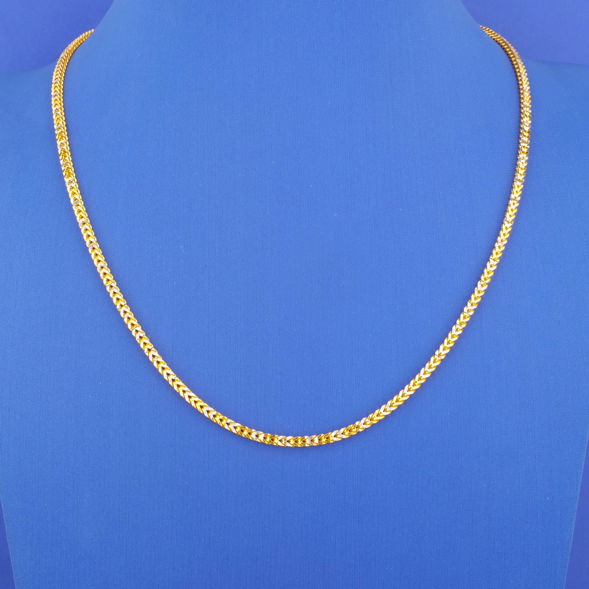 22K Two-Tone Gold Chain