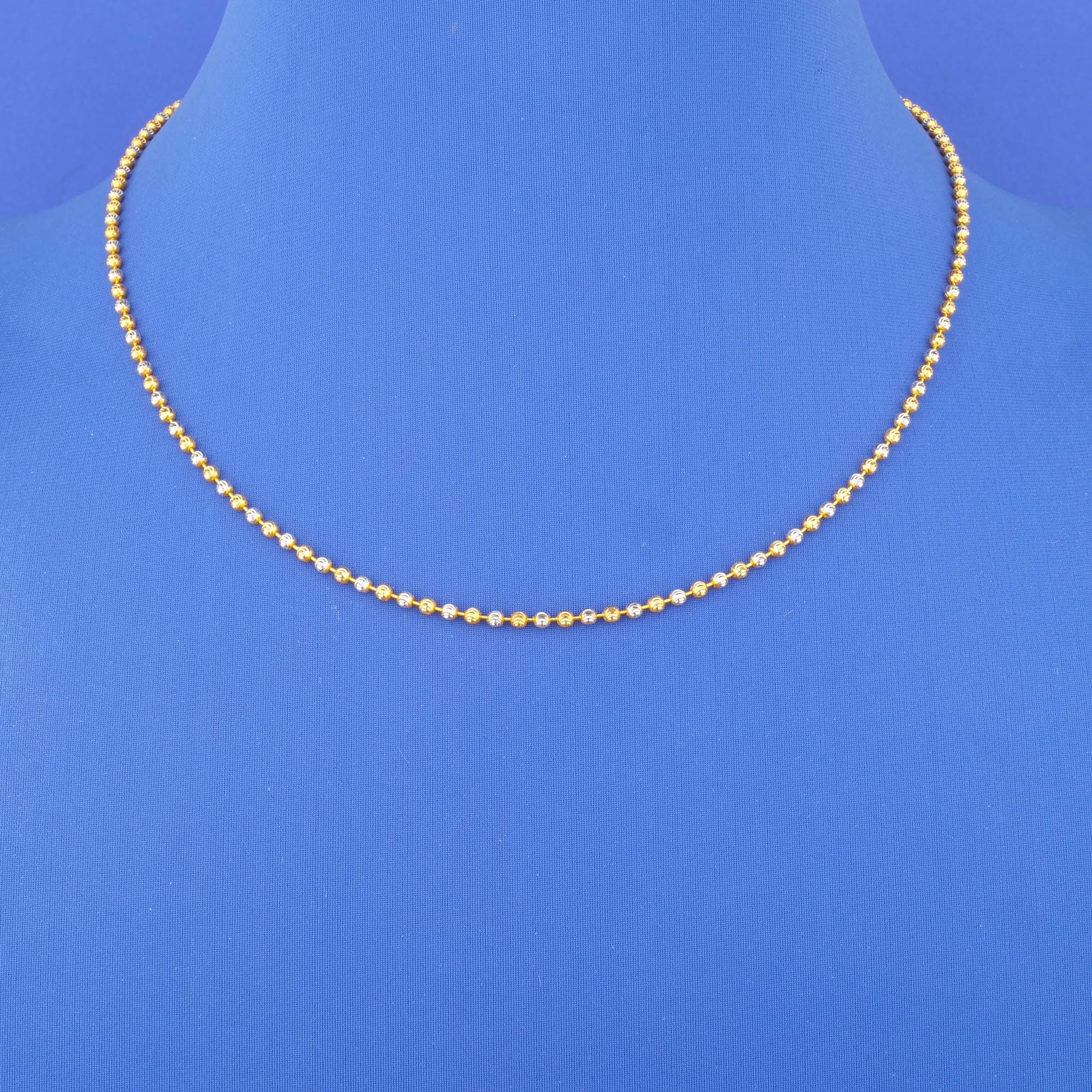 22K Two-Tone Gold Chain