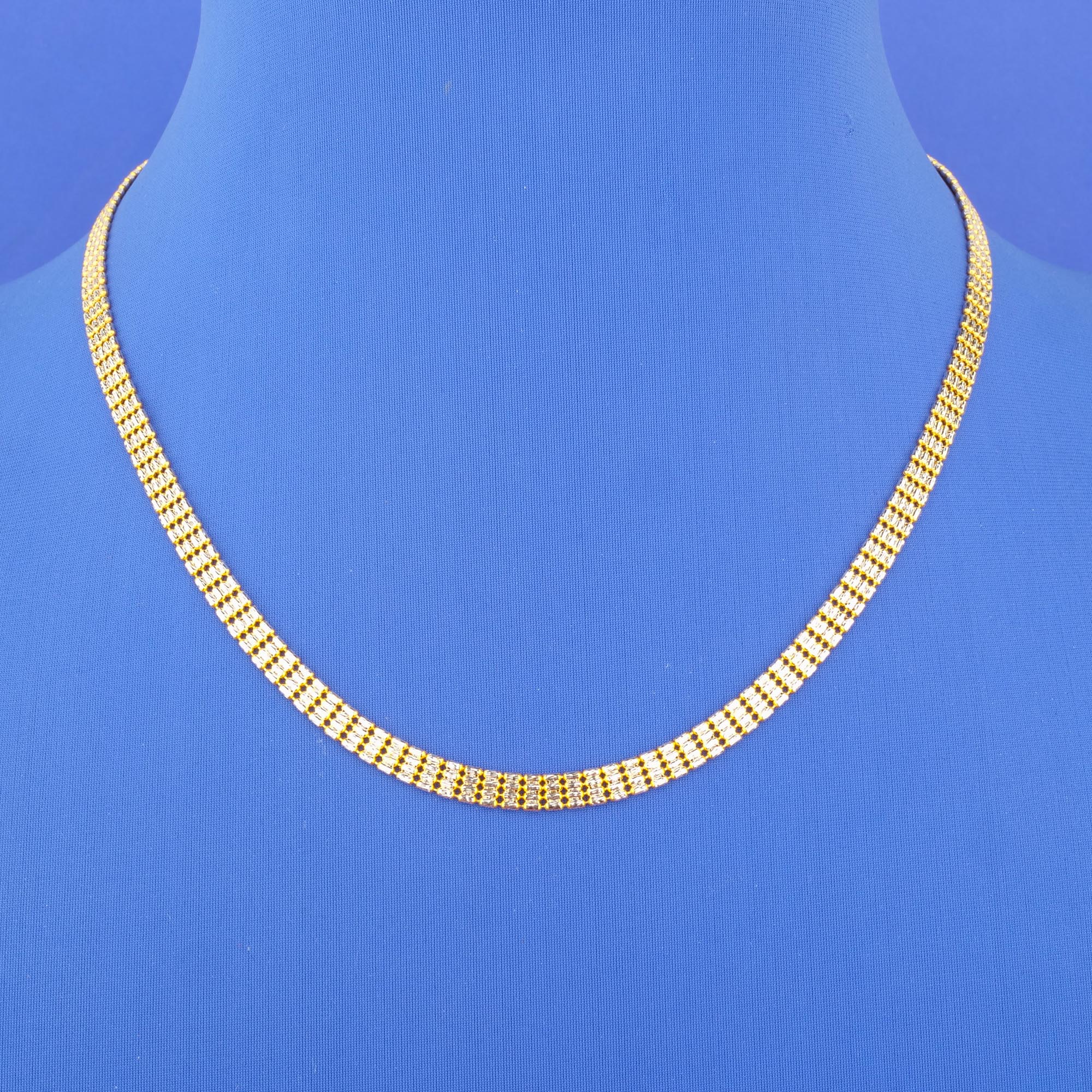 22K Two-Tone Gold Chain (=)