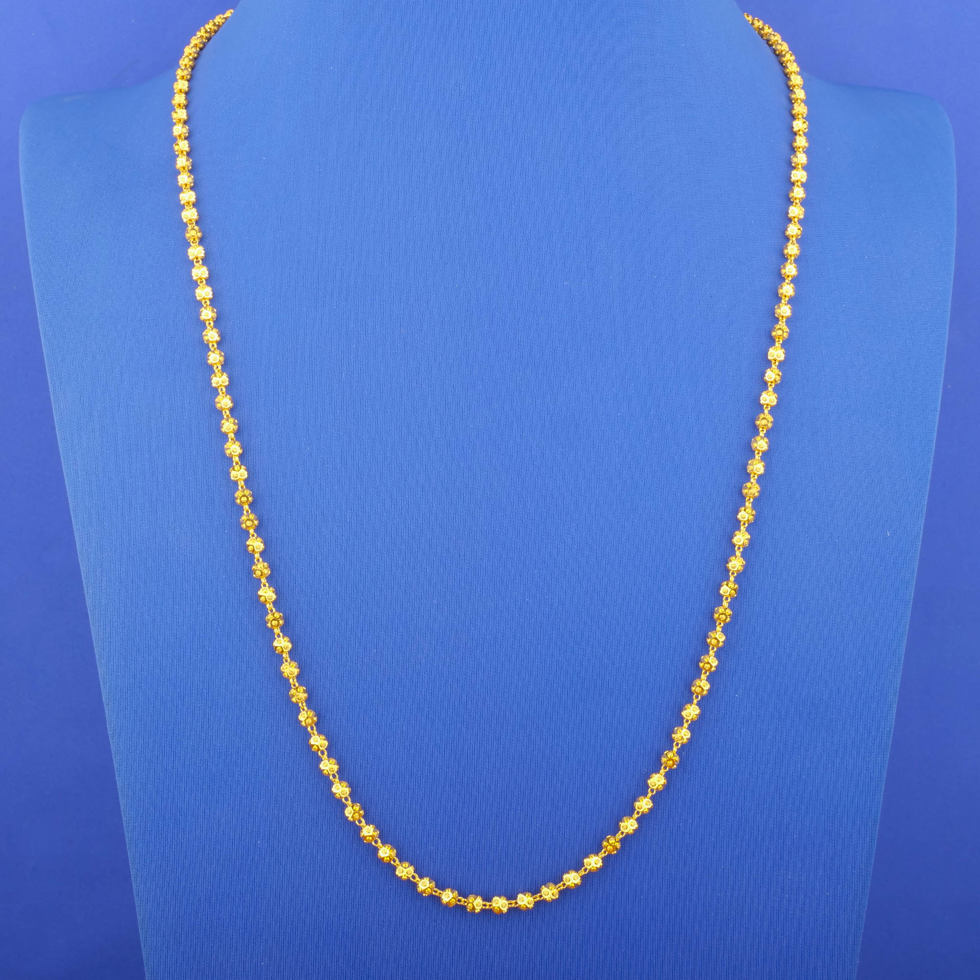 22K Gold Beaded Chain