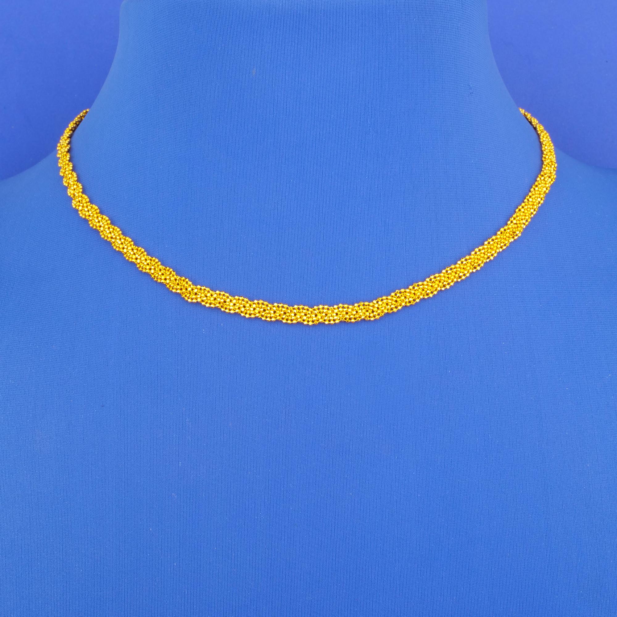 Twenty-Two Karat Gold 'Braided' Chain