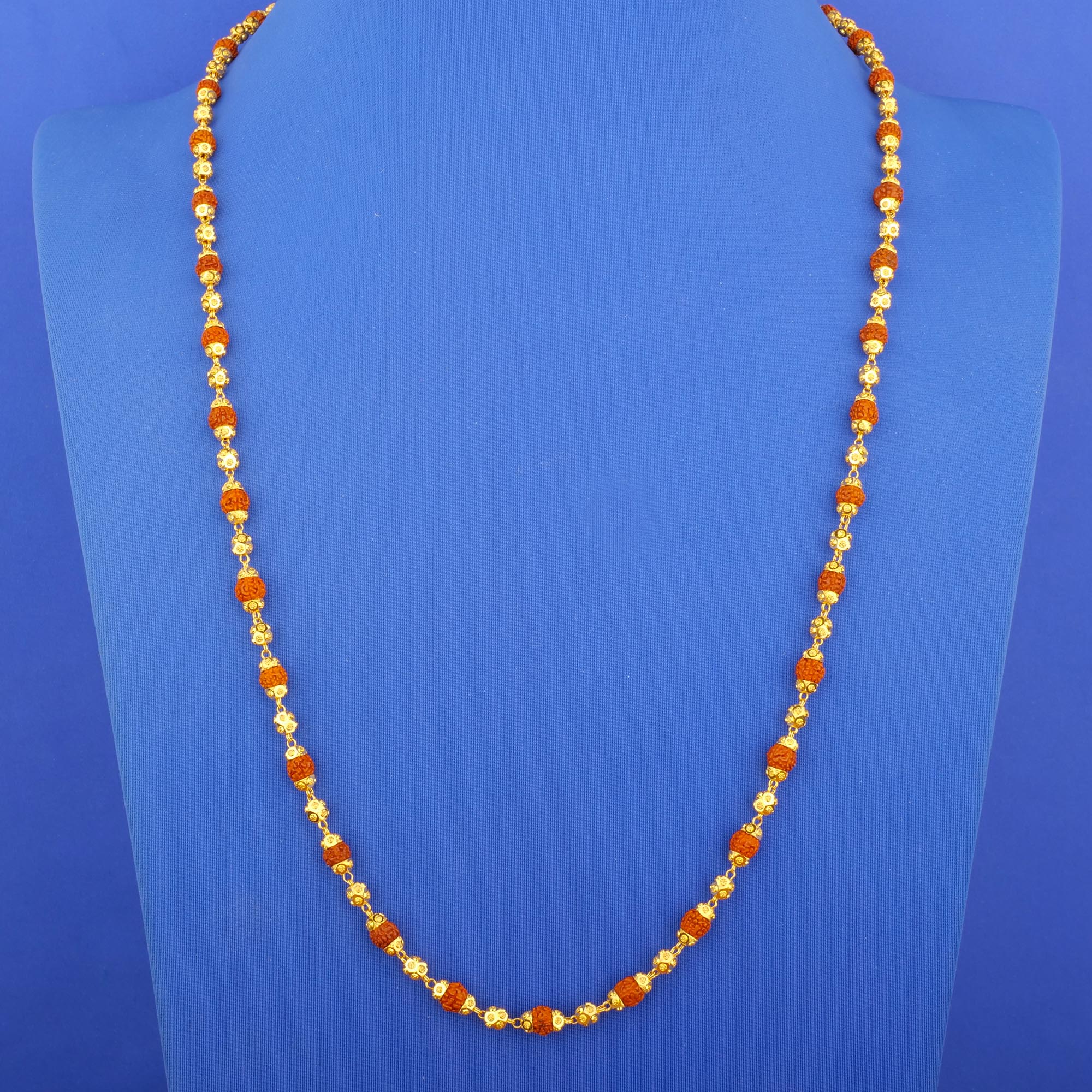 Twenty-Two Karat Gold Rudhraksh Chain