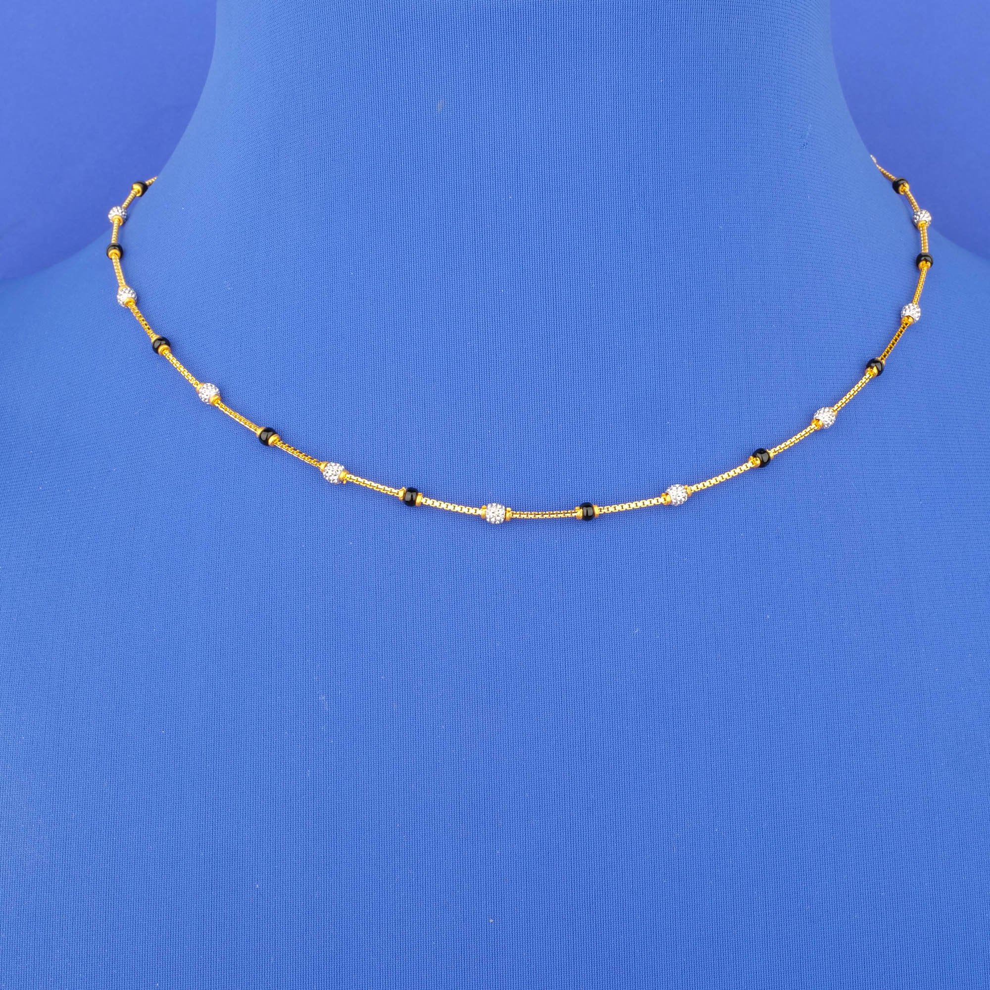 22K Two-Tone Gold Blackbead Chain*