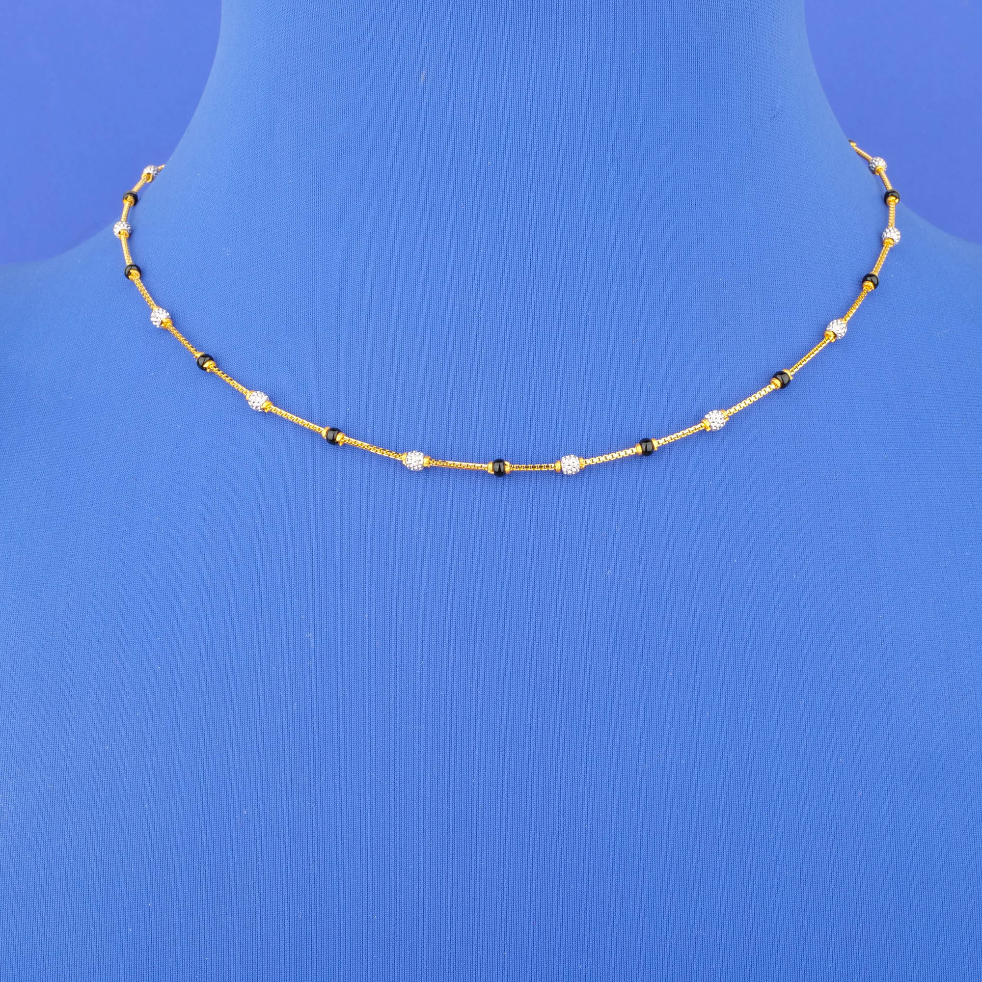 22K Two-Tone Gold Blackbead Chain*