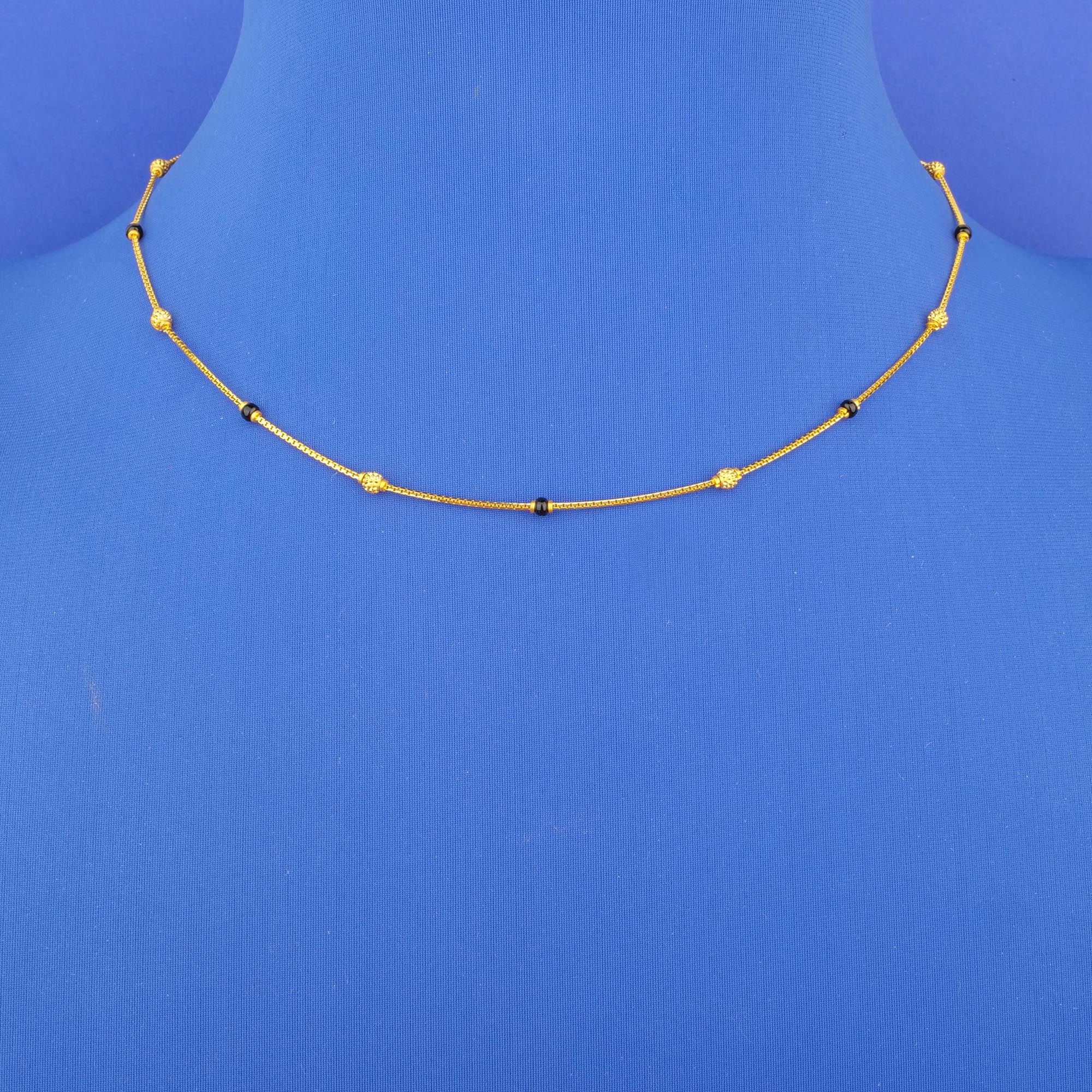 Twenty-Two Karat Gold Blackbead Chain*