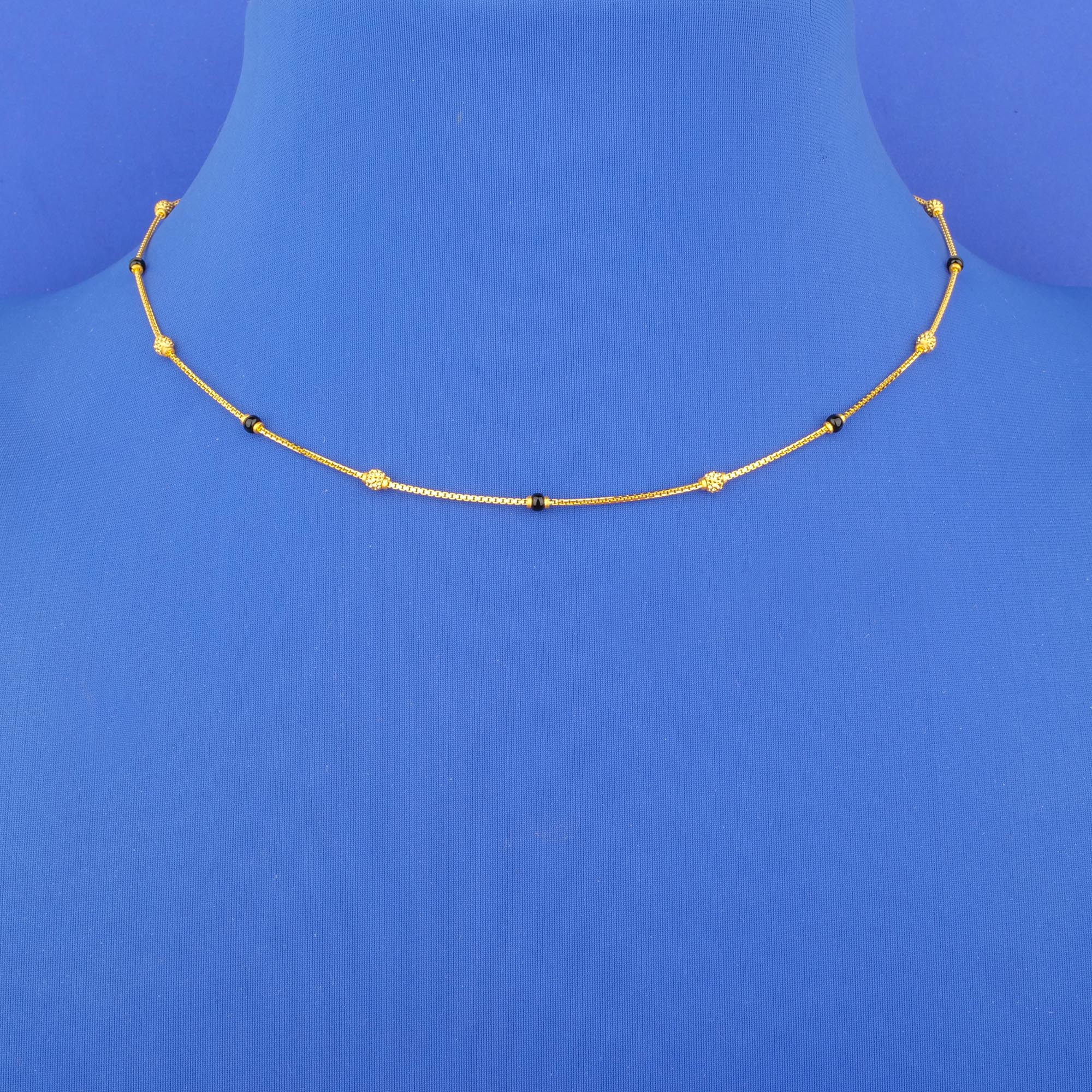 Twenty-Two Karat Gold Blackbead Chain*