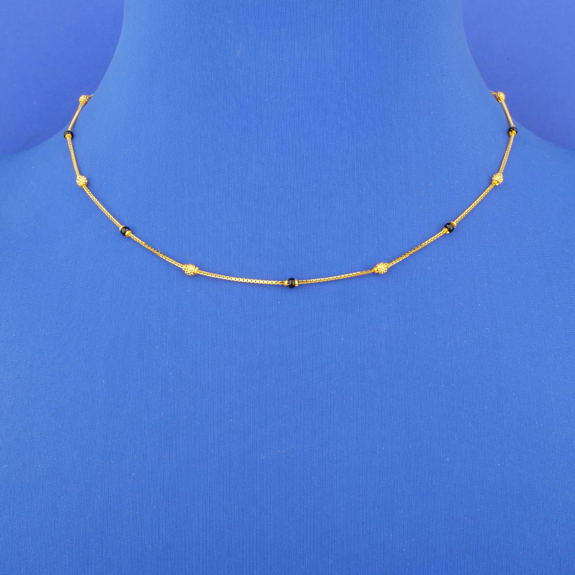Twenty-Two Karat Gold Blackbead Chain*