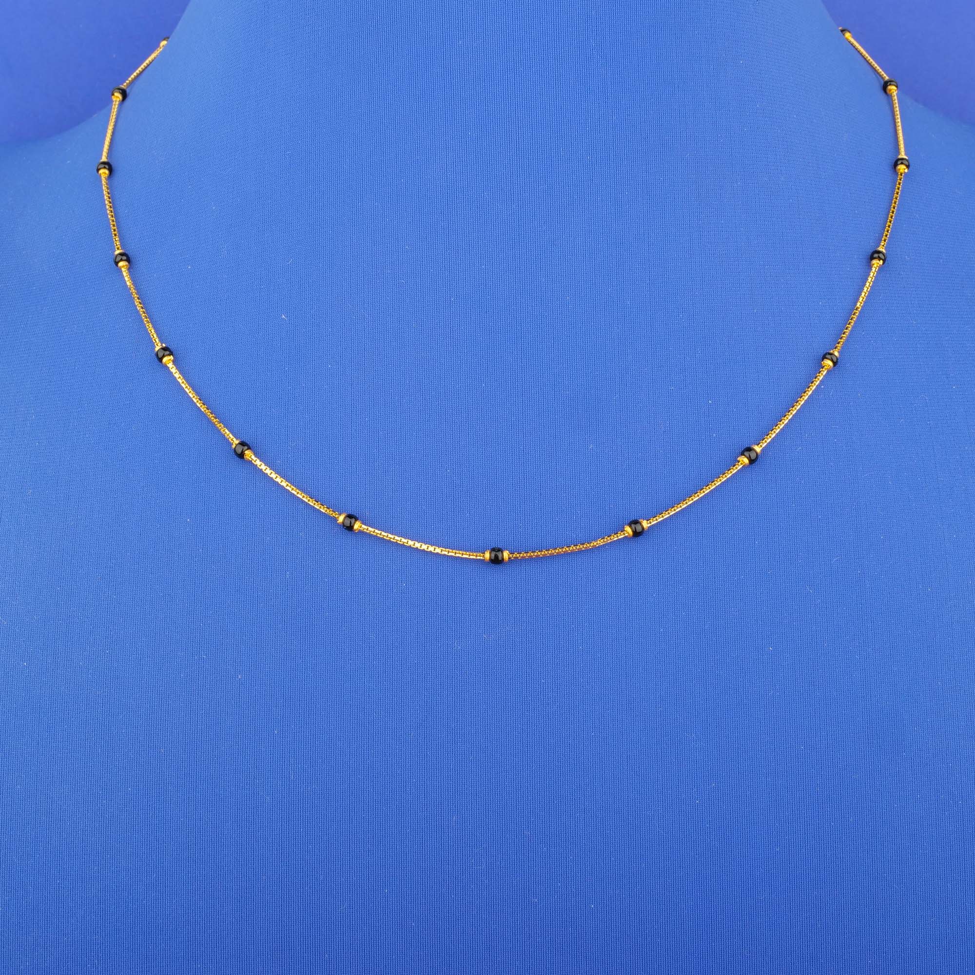 Twenty-Two Karat Gold Blackbead Chain*