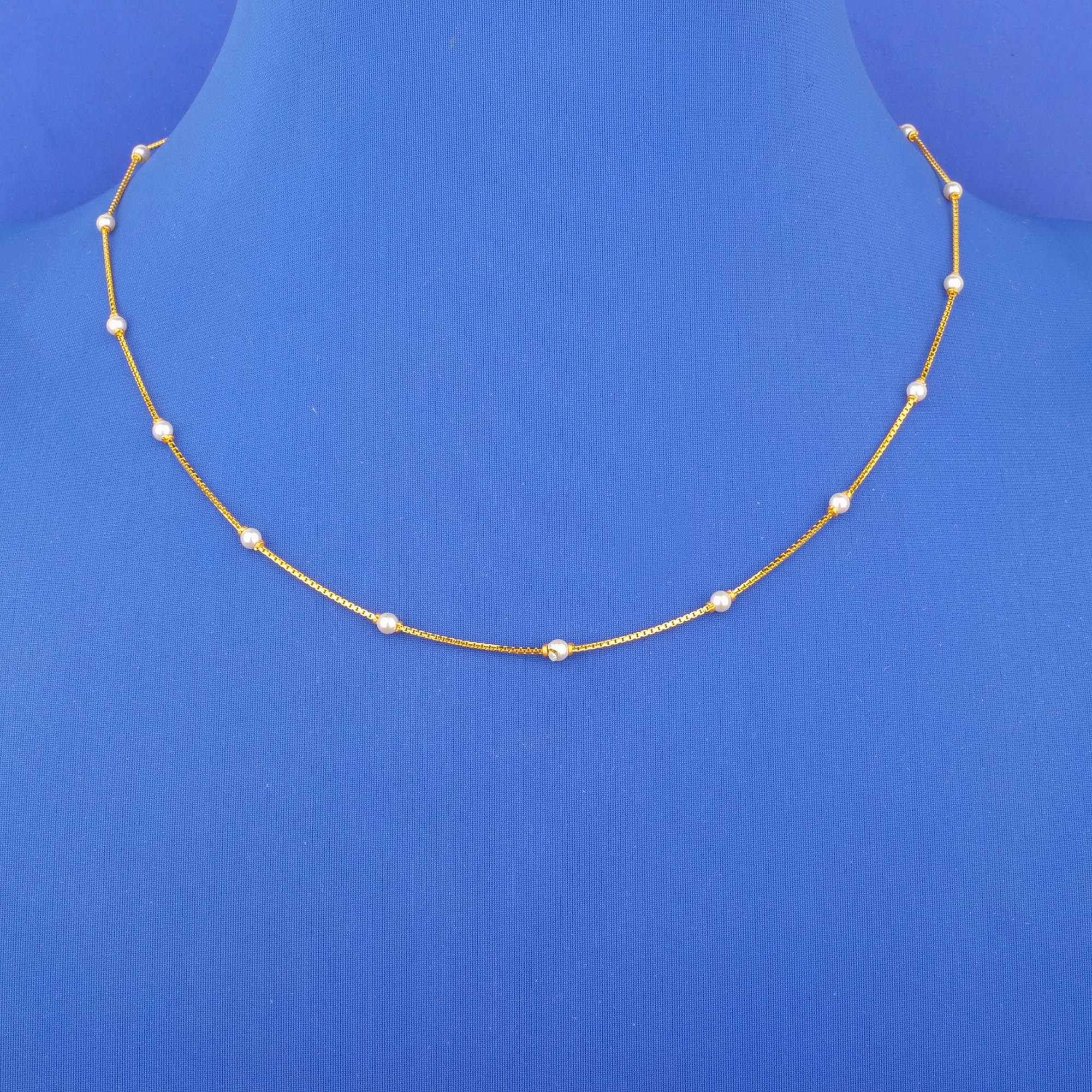 Twenty-Two Karat Gold Pearl Chain*