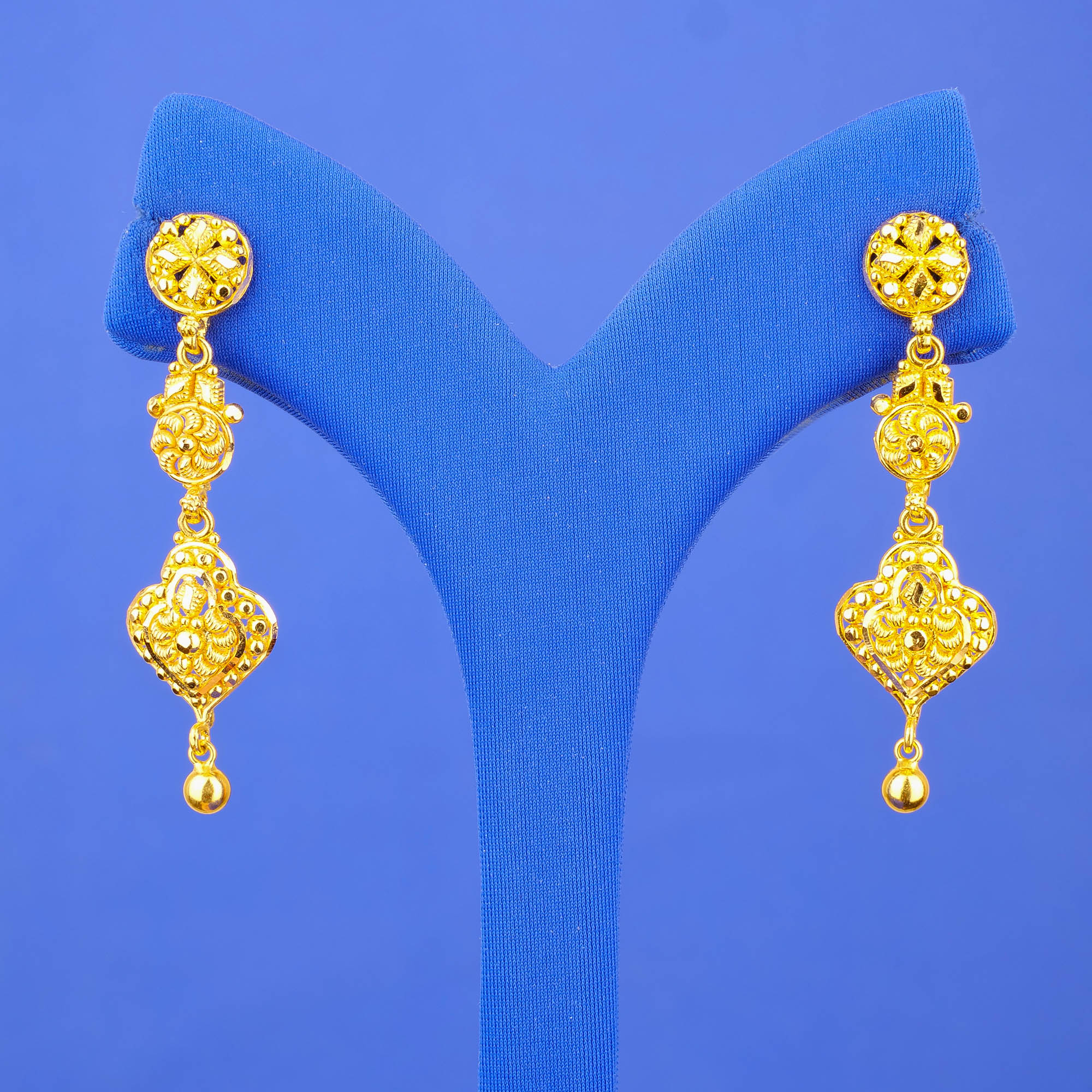 Luxurious 22K Gold Handmade Earrings