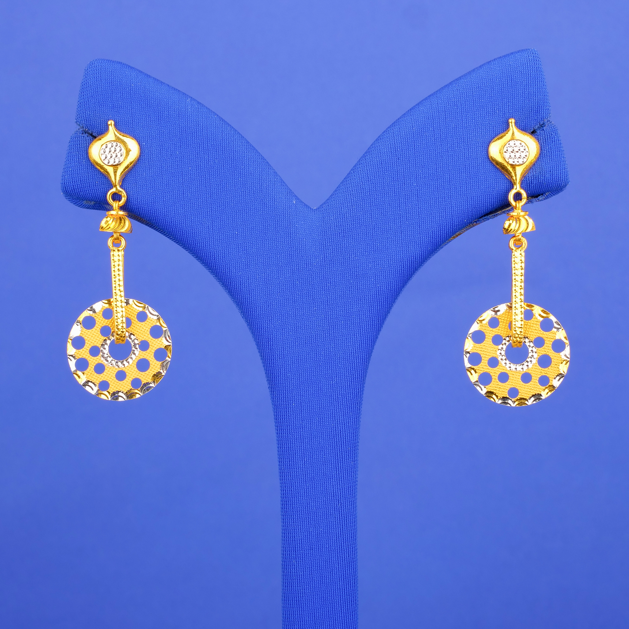 22k Gold Two-Tone Earrings