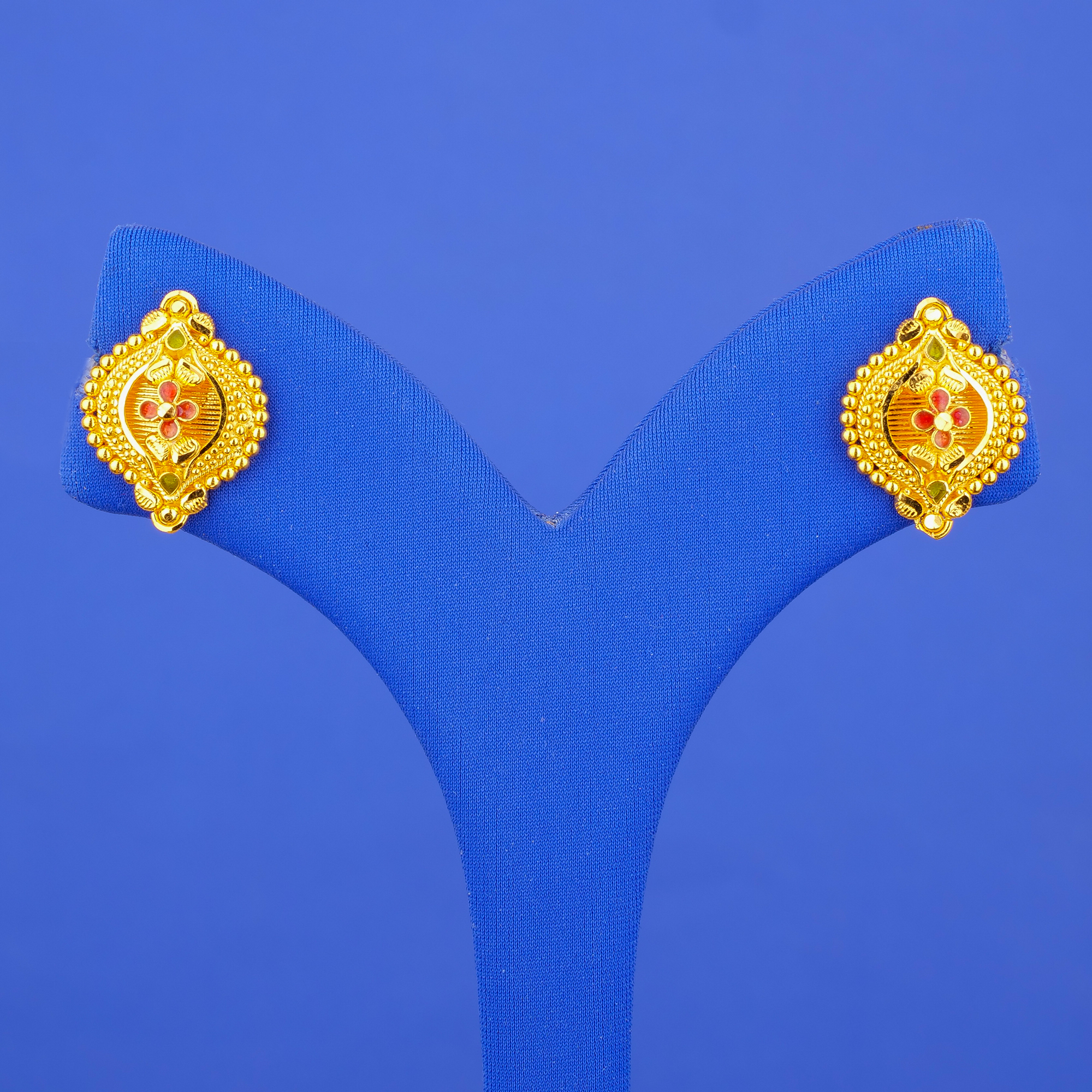 22K Minakari Gold Earrings