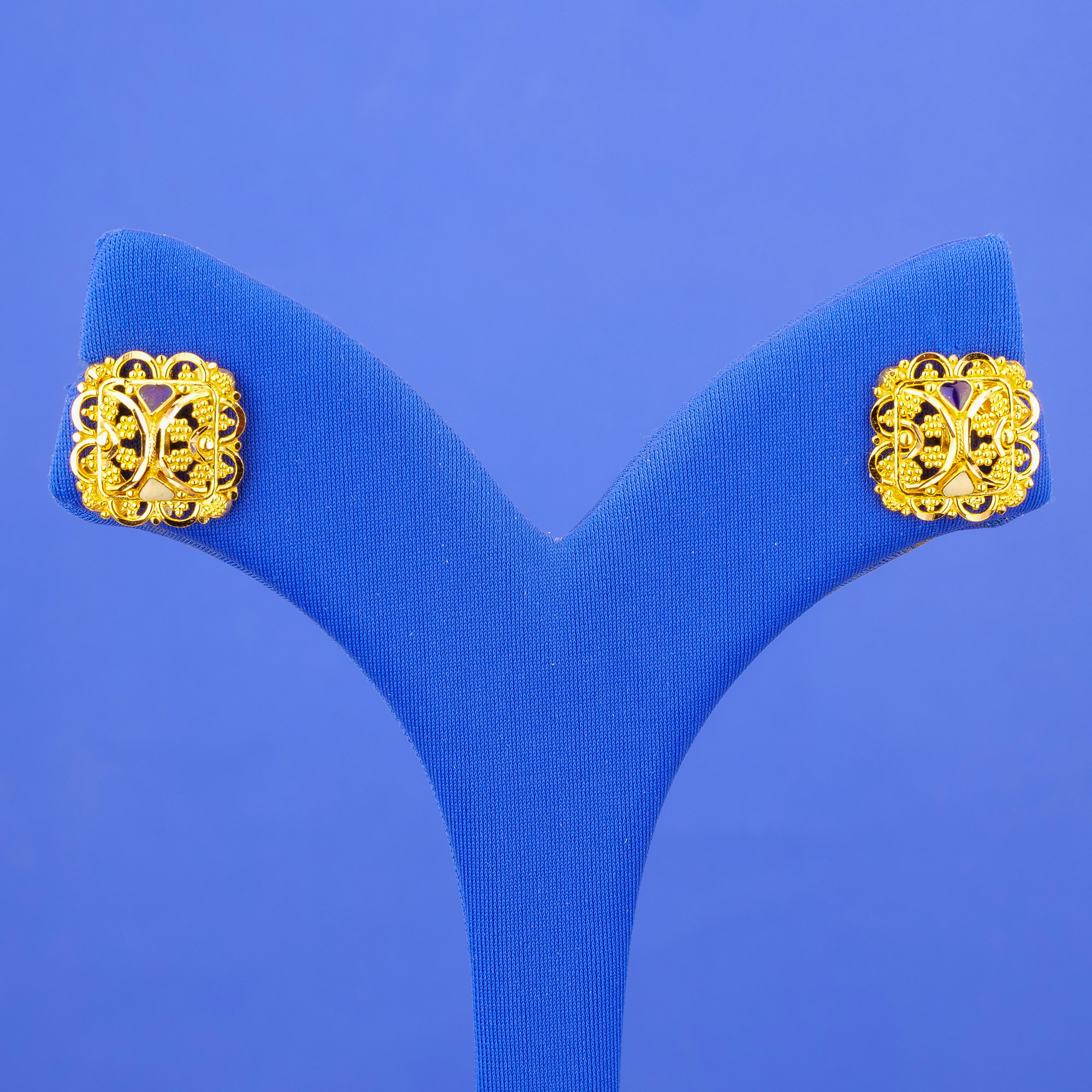 22K Minakari Gold Earrings