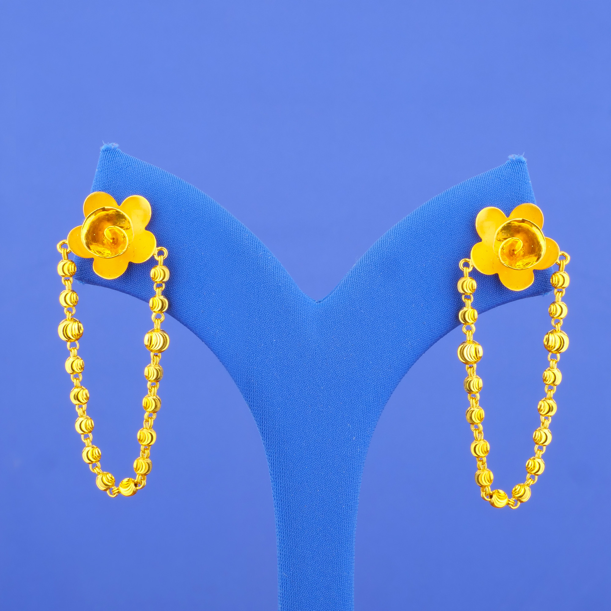 22K Minakari Gold 'Drop' Earrings