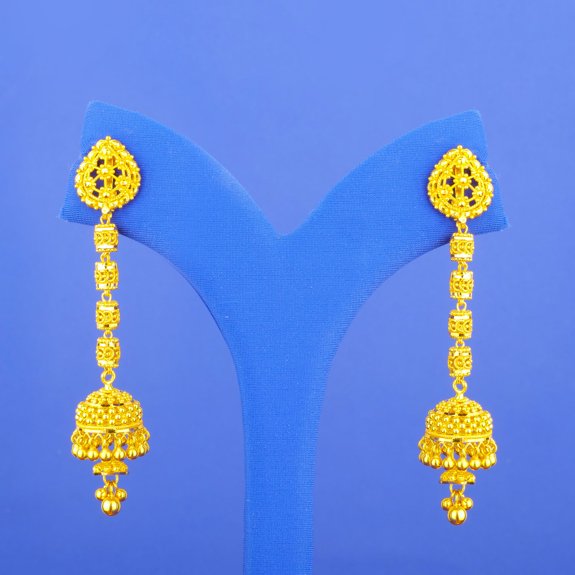 Twenty-Two Karat Gold 'Jhumka' Earrings