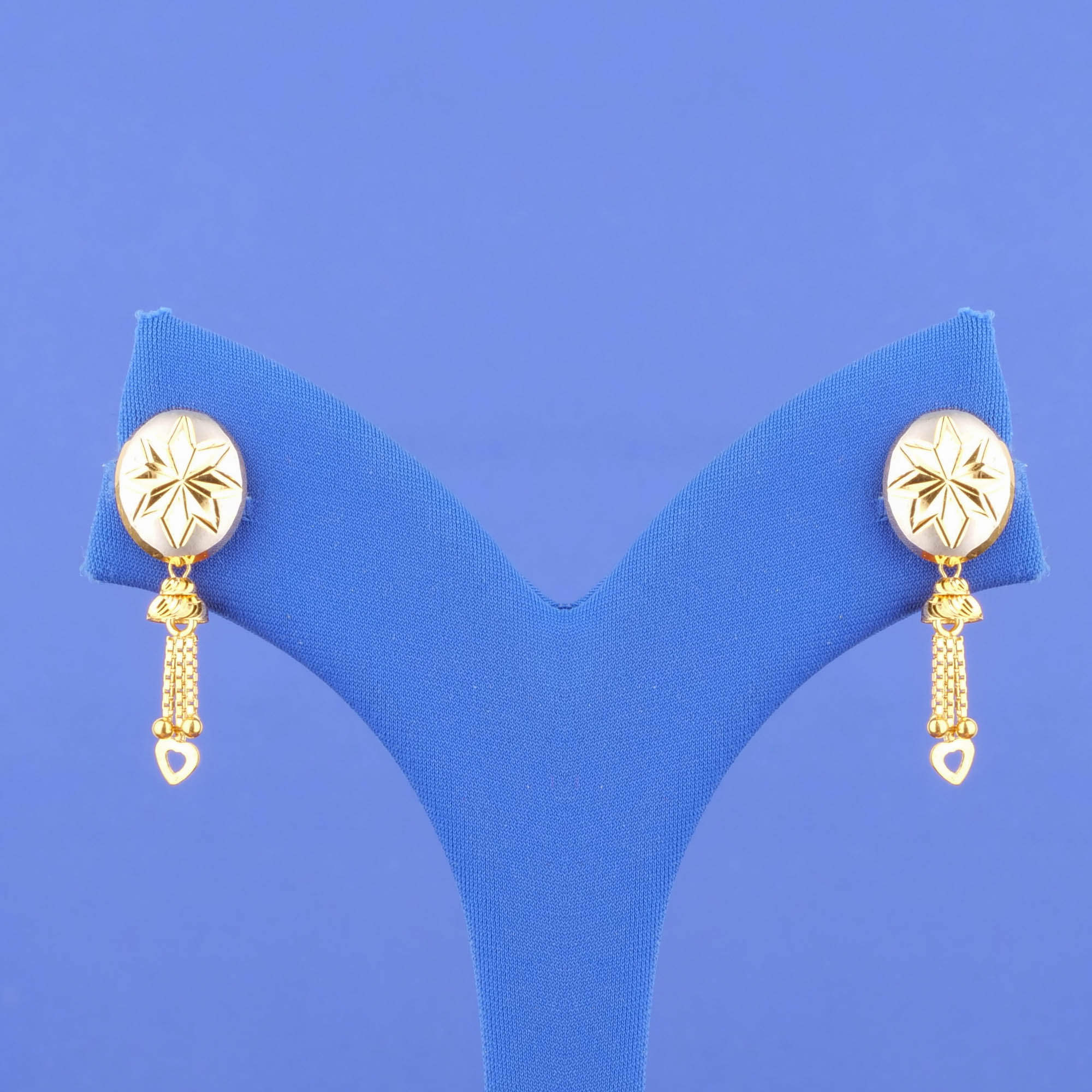 22K Two-Tone Gold 'Drop' Earrings