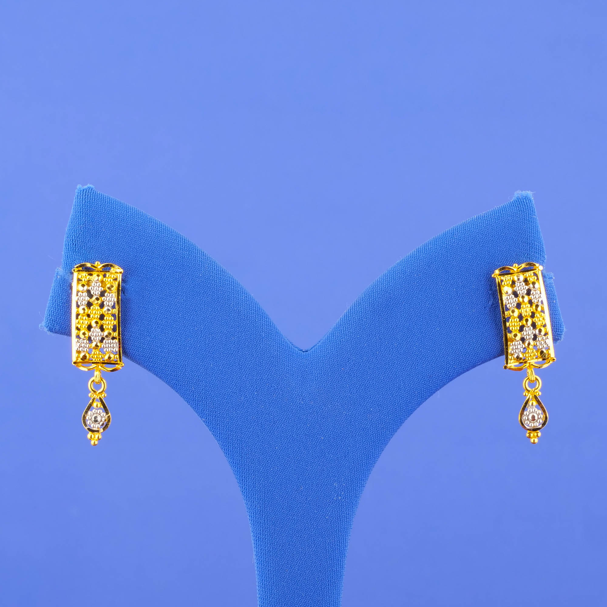 22K Two-Tone Gold 'Drop' Earrings