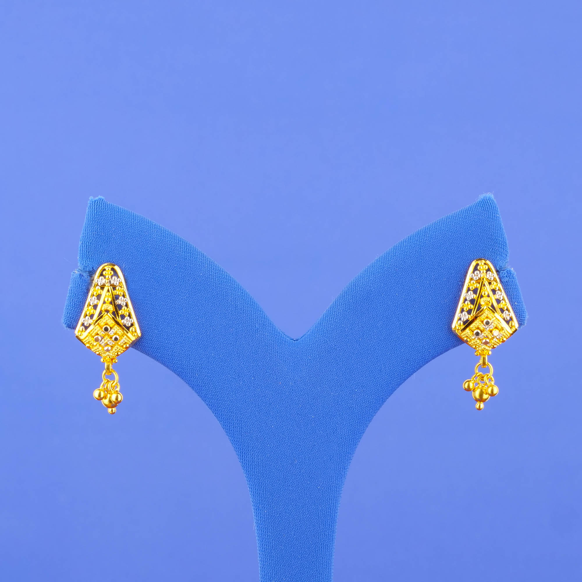 22K Two-Tone Gold 'Drop' Earrings