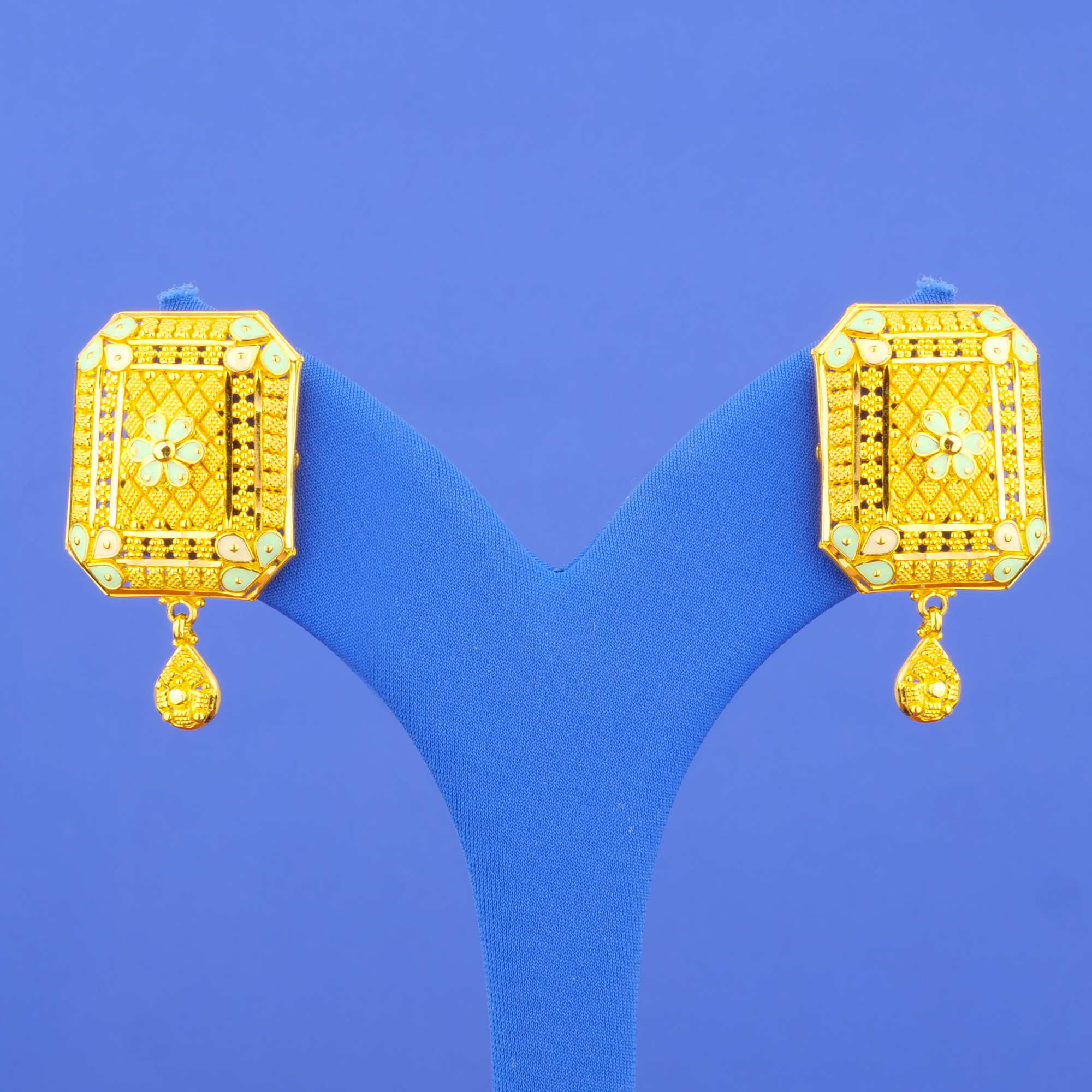 22K Minakari Gold Earrings