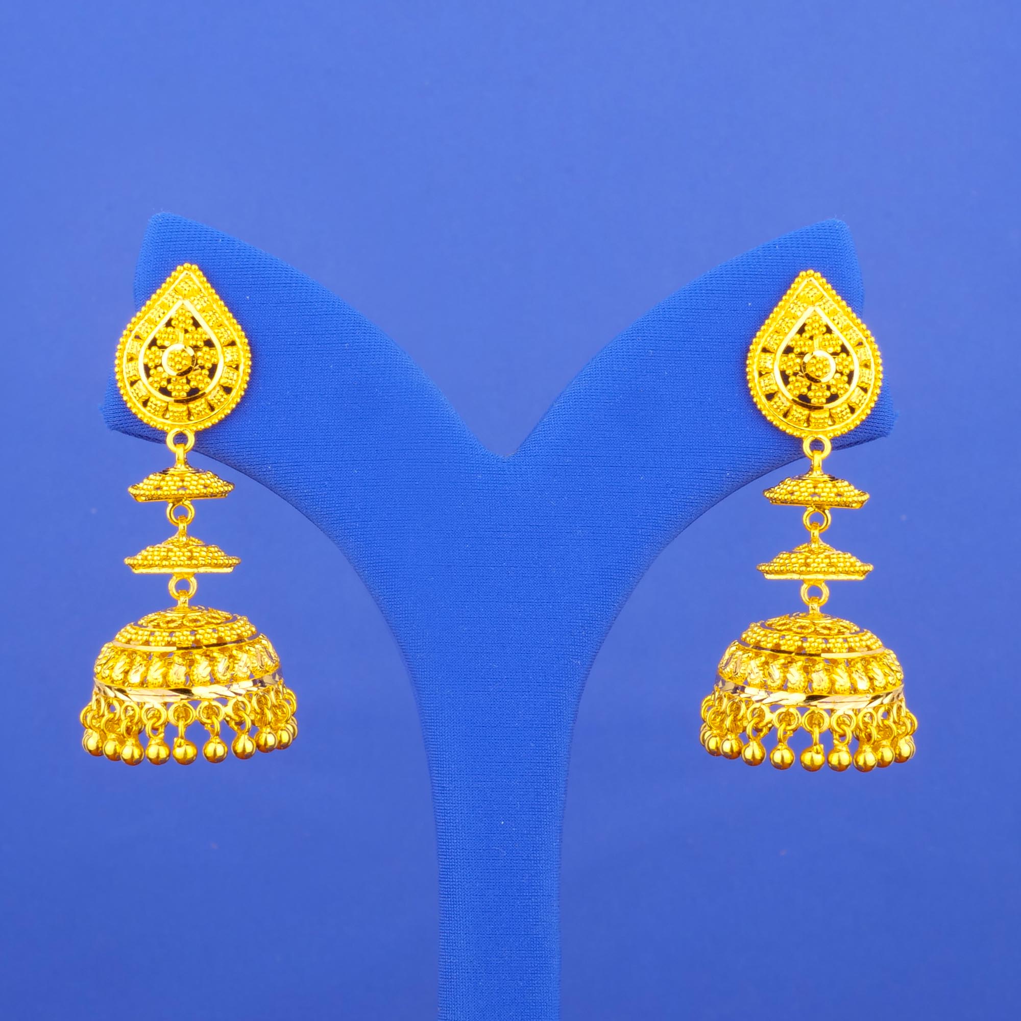 Twenty-Two Karat Gold 'Jhumka' Earrings