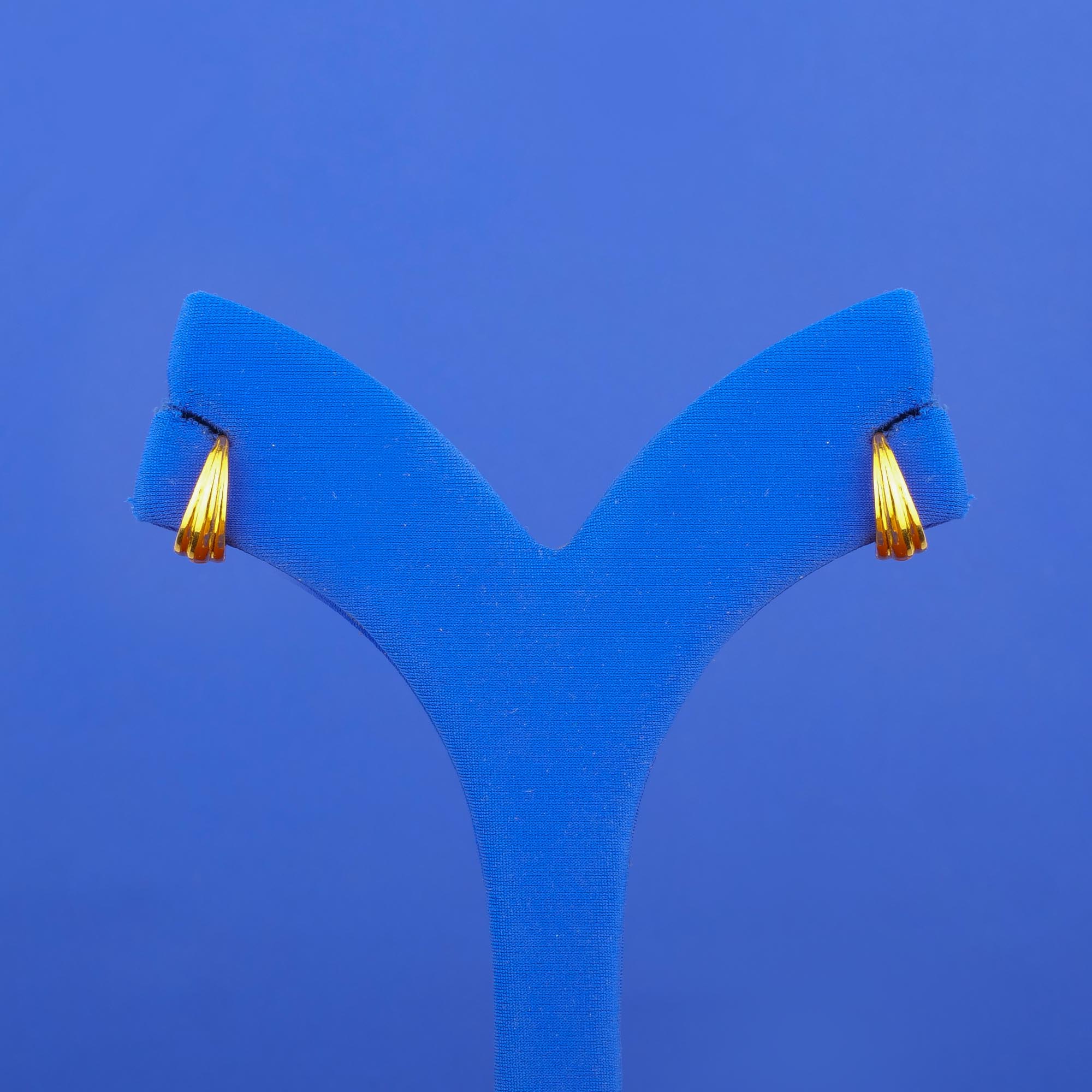Twenty-Two Karat 'Fancy' Gold 'C' Earrings