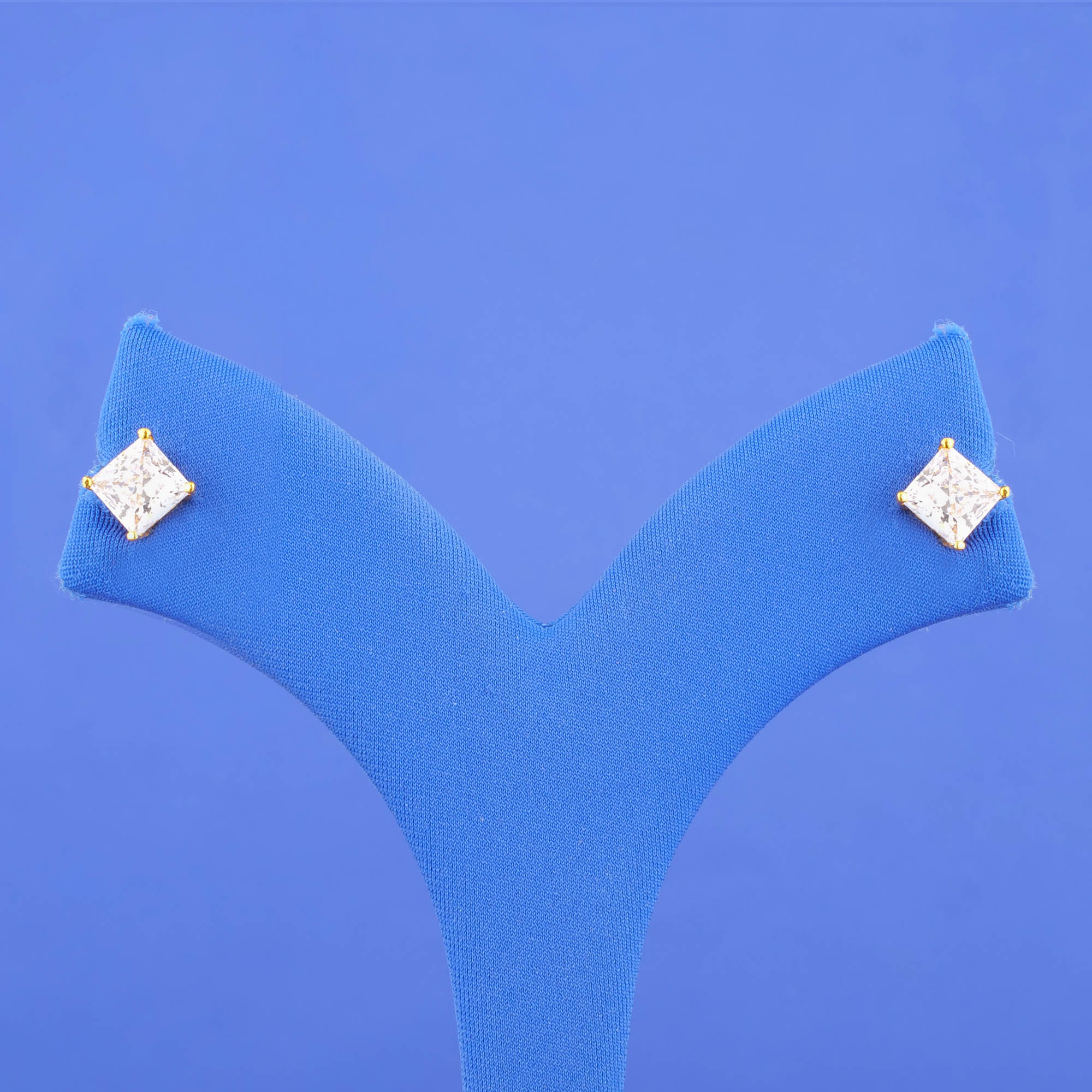 Twenty-Two Karat Gold Cubic Zirconia Earrings