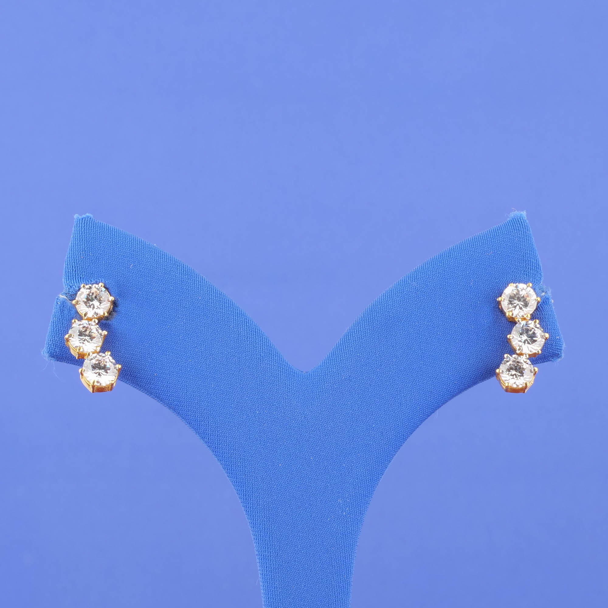 22K Gold Cubic Zirconia Earrings