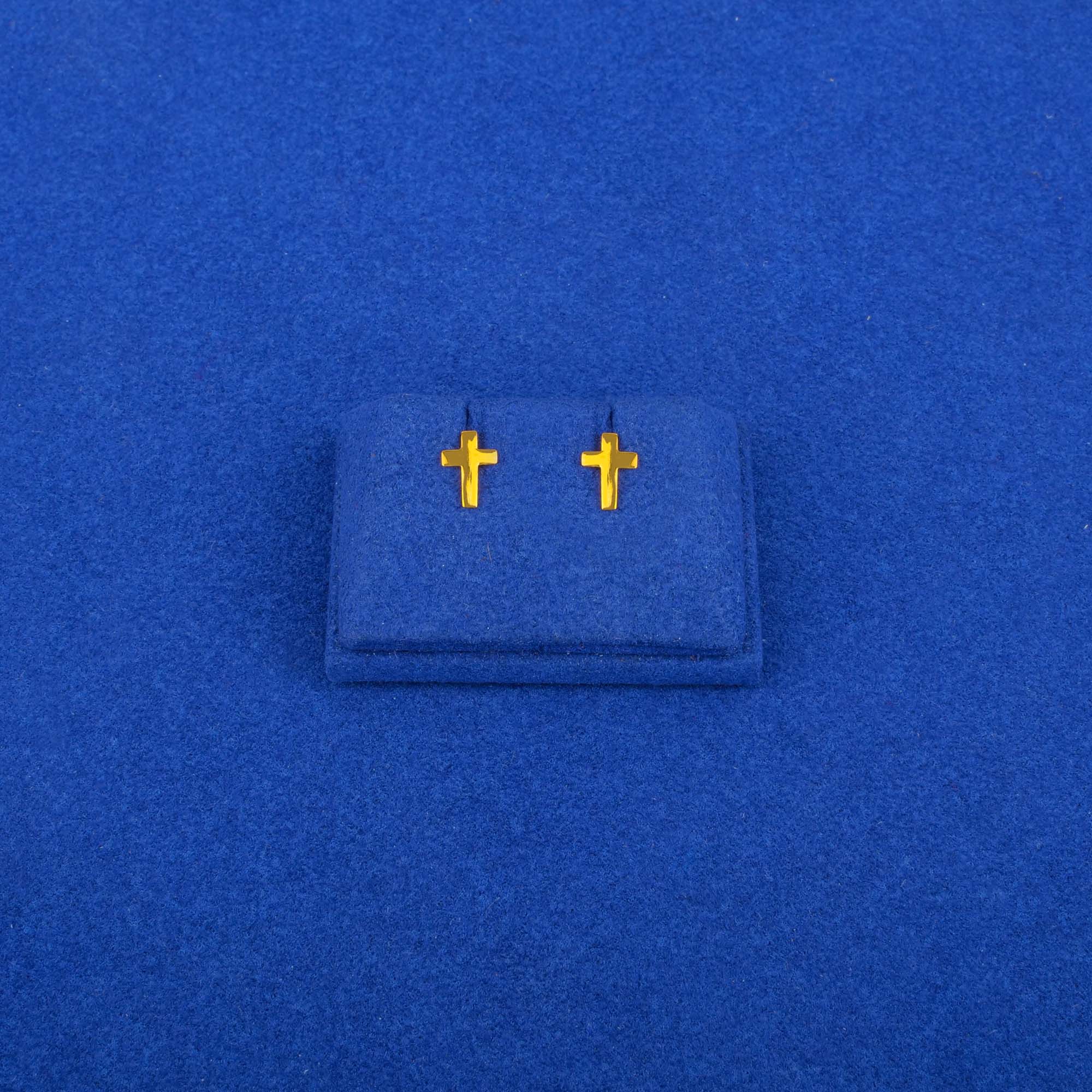 Twenty-Two Karat 'High-Polish' Gold Earrings