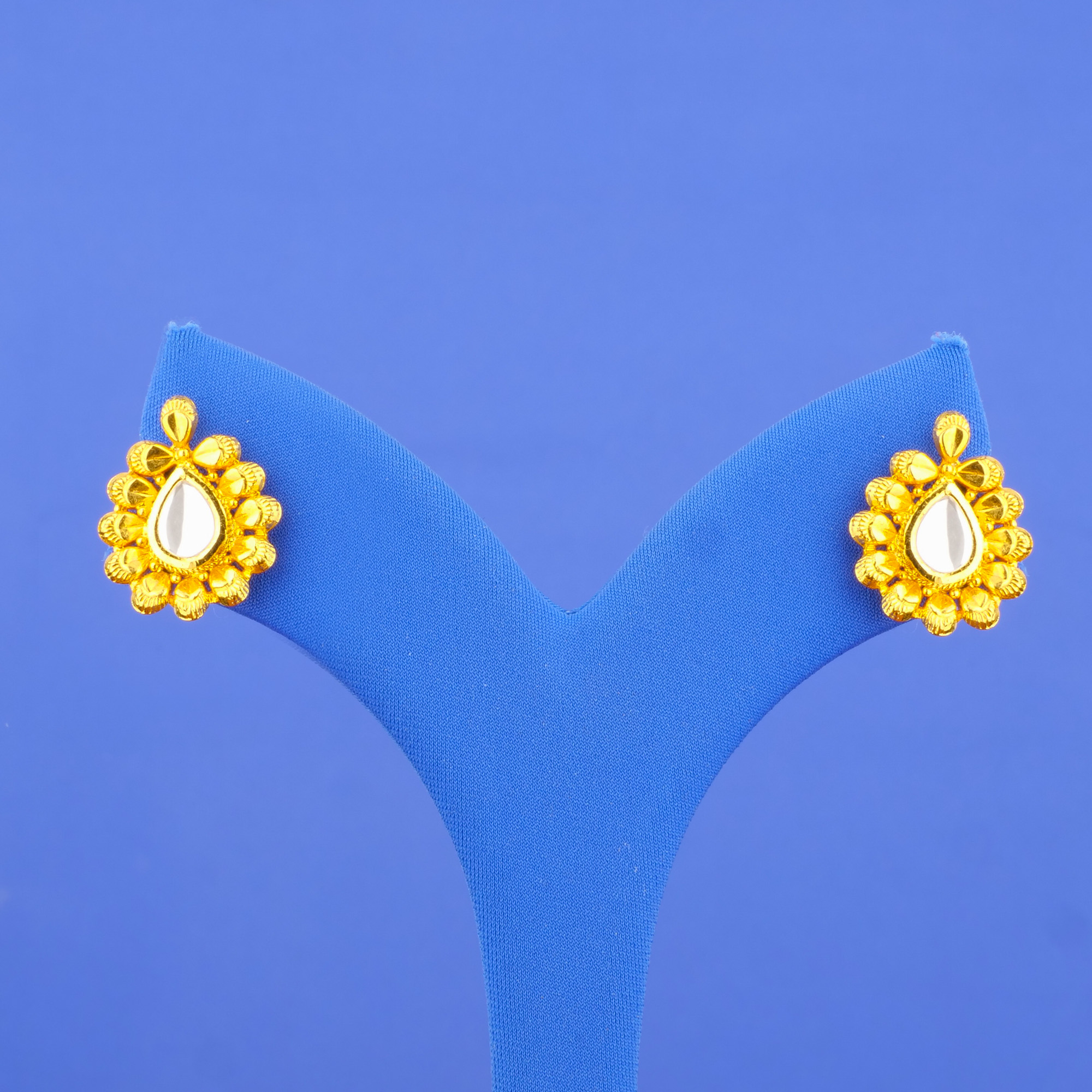 22K Gold Cubic Zirconia Earrings
