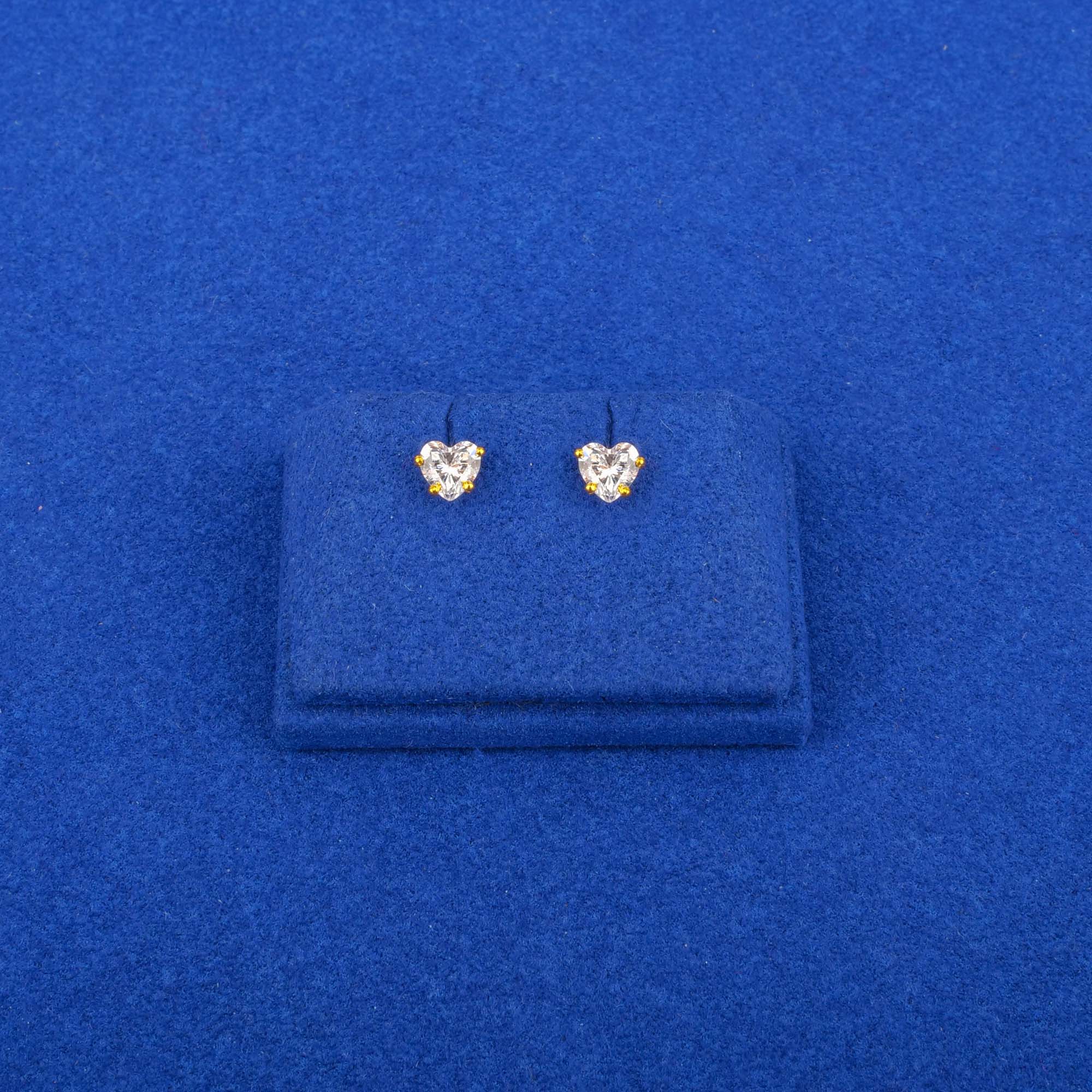 Twenty-Two Karat Gold Cubic Zirconia Earrings